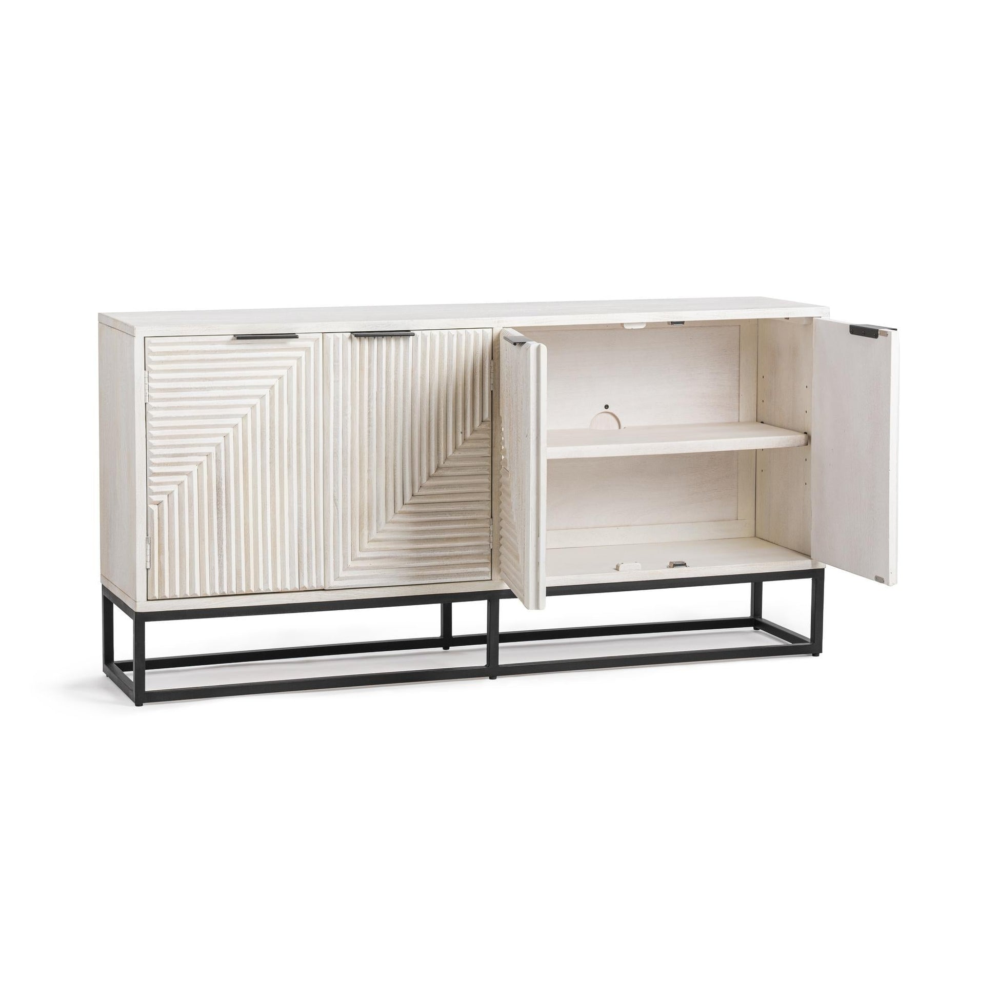 Flint 4 Door Cabinet - Coastal White