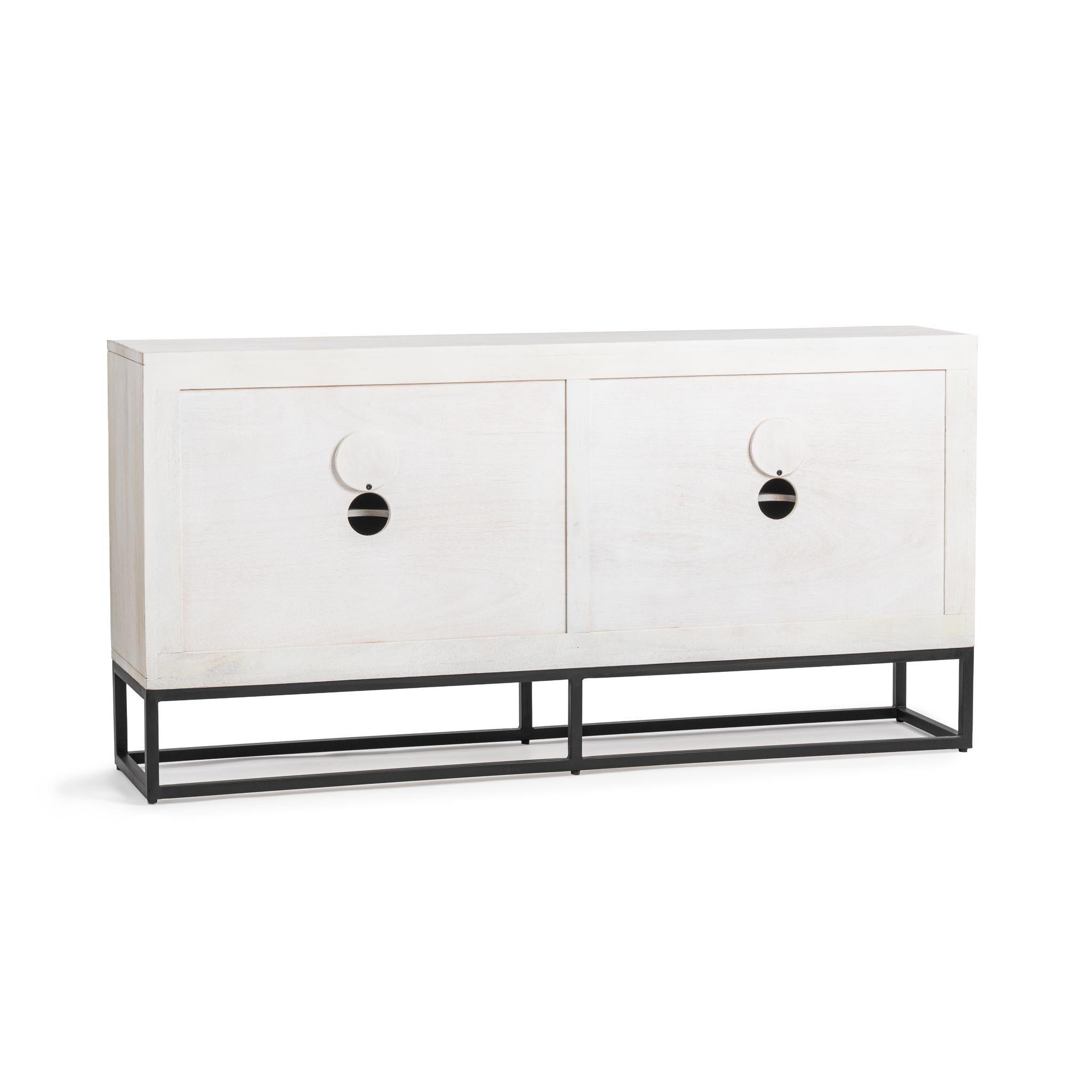 Flint 4 Door Cabinet - Coastal White