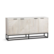 Flint 4 Door Cabinet - Coastal White