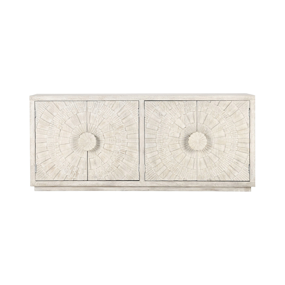 Apollo 4 Door Cabinet - Coastal White - White Wash