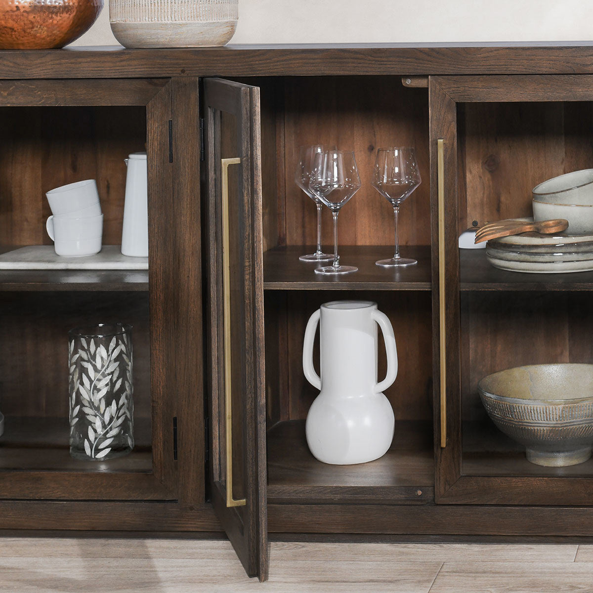 Bradley 6 Door Cabinet - Landmark Brown