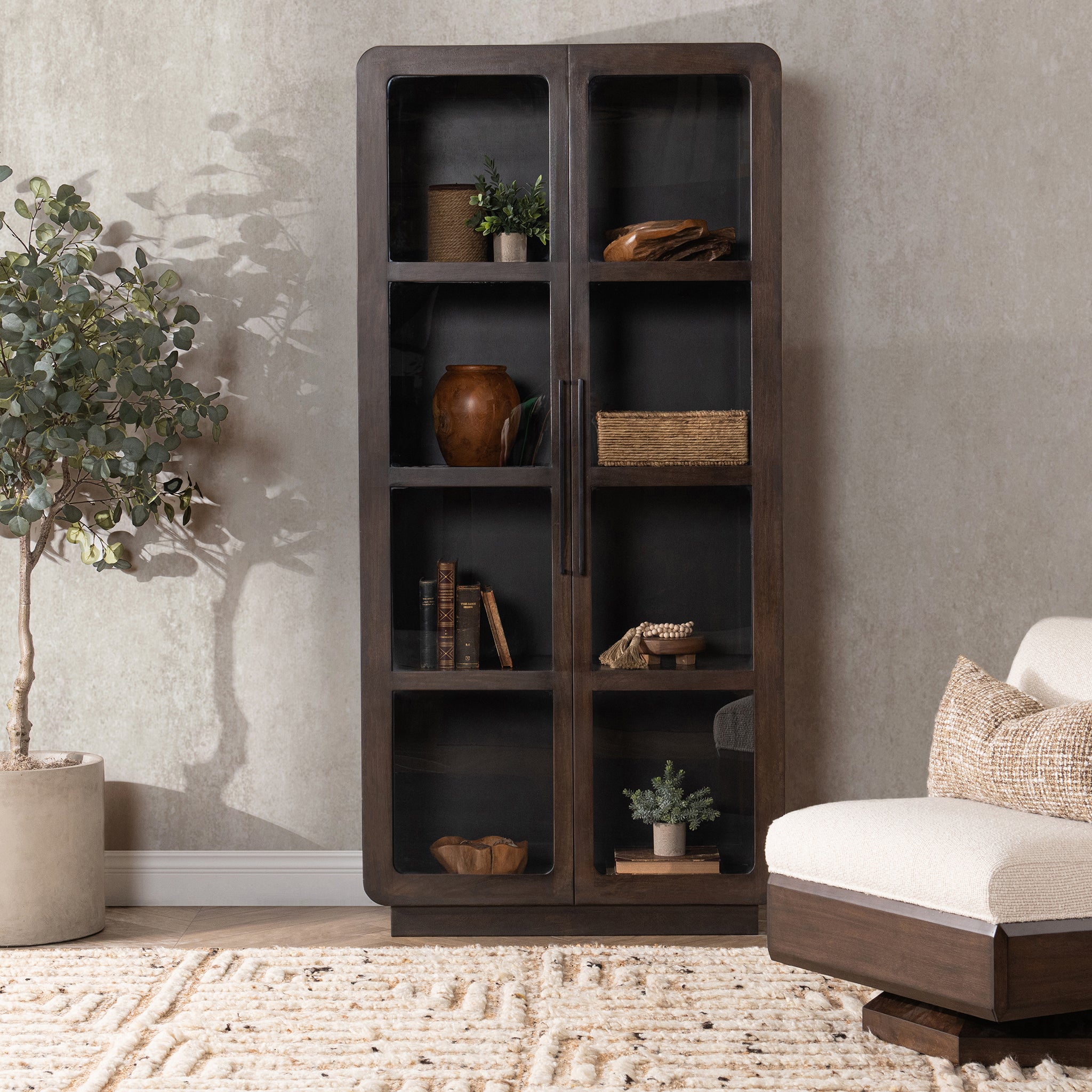 Rogers Display Cabinet - Dark Brown