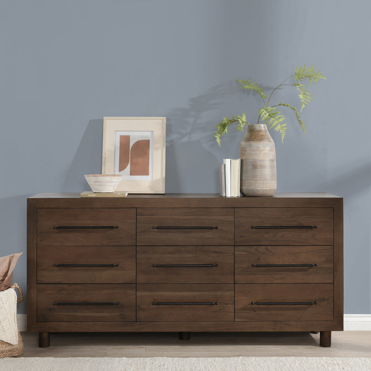Jaxon 9 Drawer Dresser - Harvest Brown - Cocoa Brown