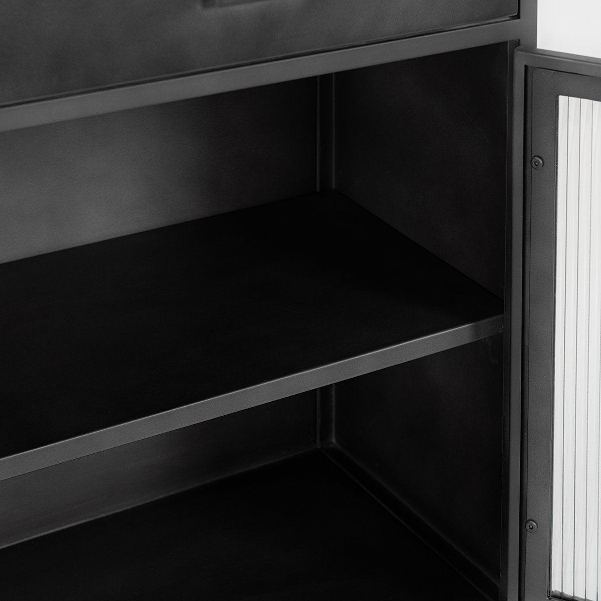 Nore Metal/Glass 2Dwr 2Dr Cabinet