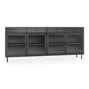 Nore 4 Drawer 4 Door Cabinet - Black