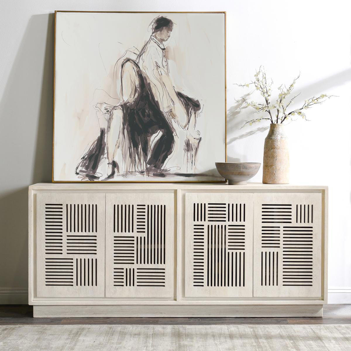 Lila Solid Wood 4Dr Buffet