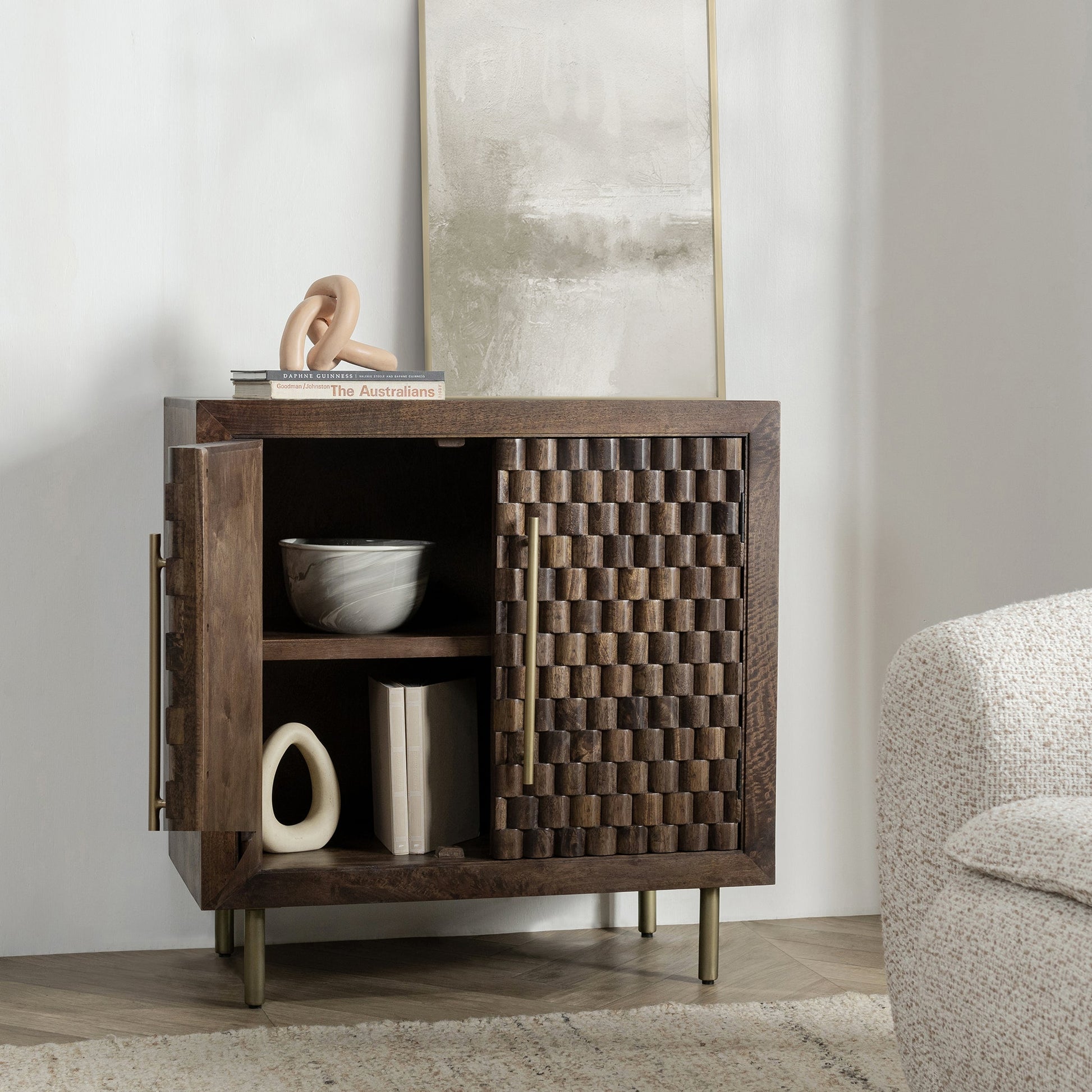 Norwood 2 Door Cabinet - Bark Brown