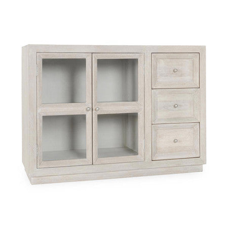 Isha Solid Wood 3 Dwr 2 Dr Cabinet