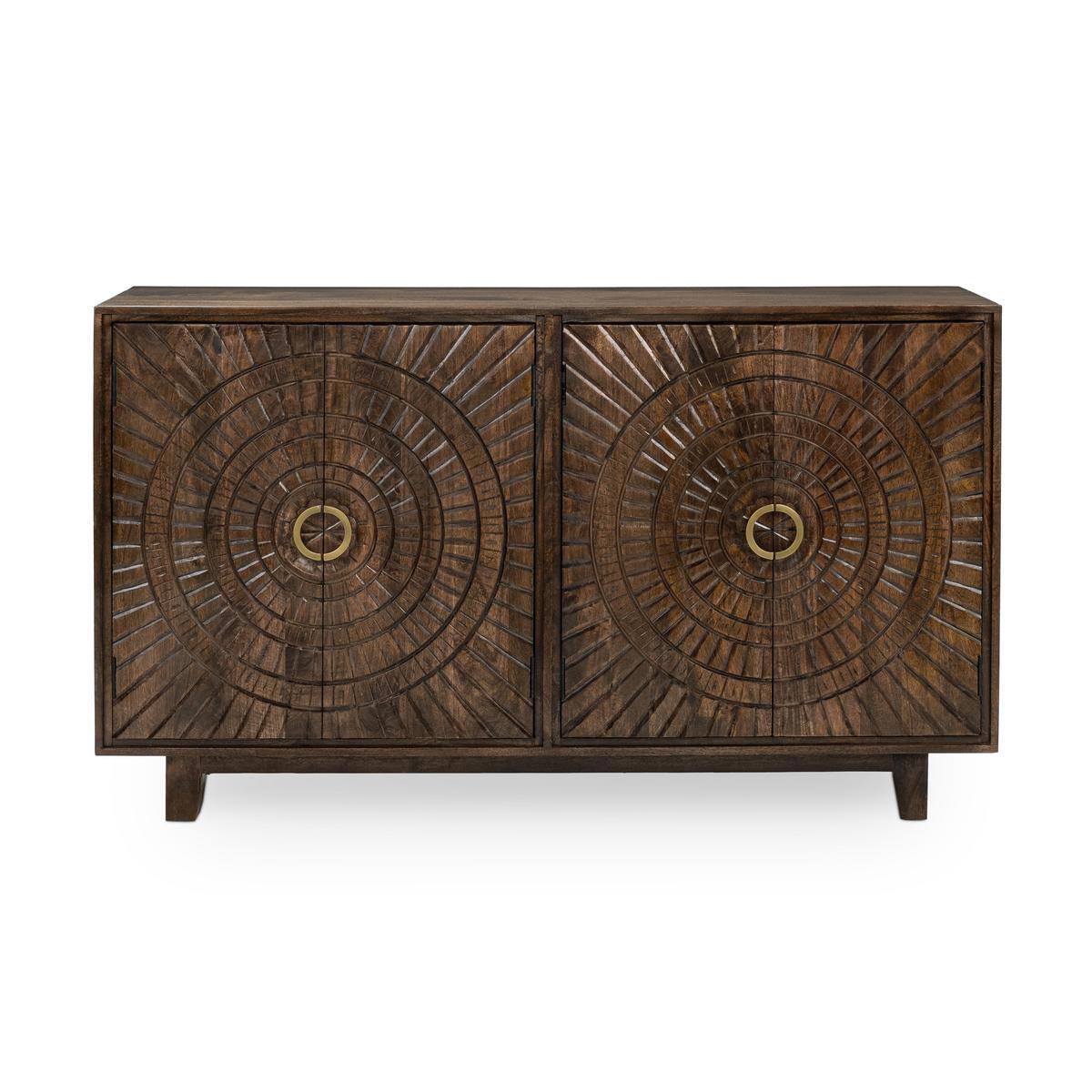 Vivienne 4 Door Buffet - Bark Brown
