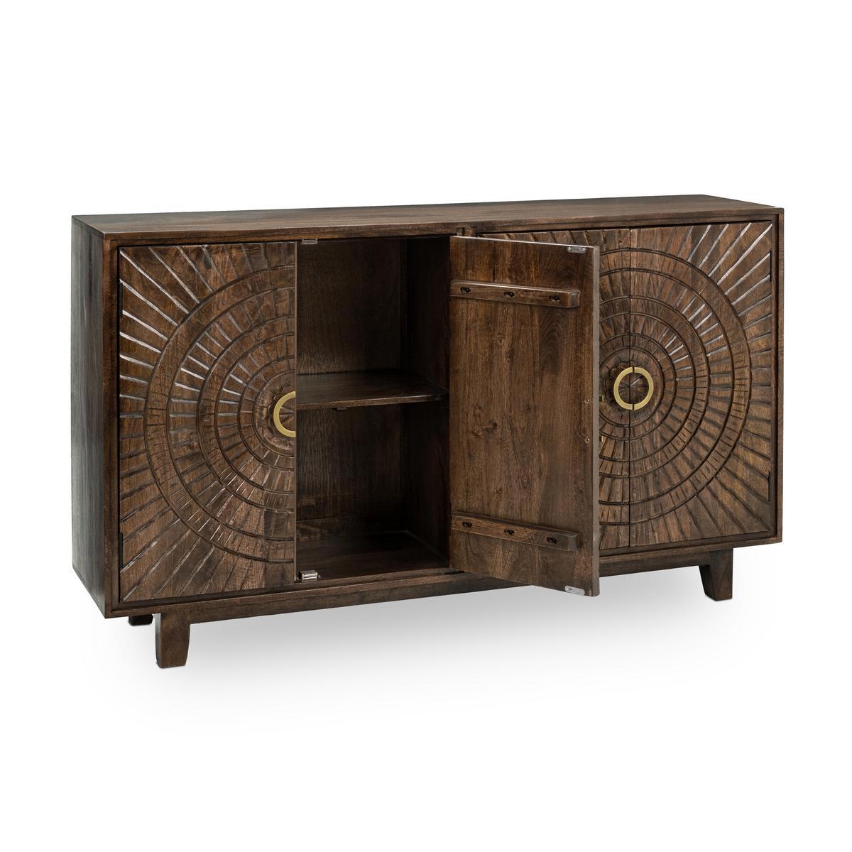 Vivienne 4 Door Buffet - Bark Brown