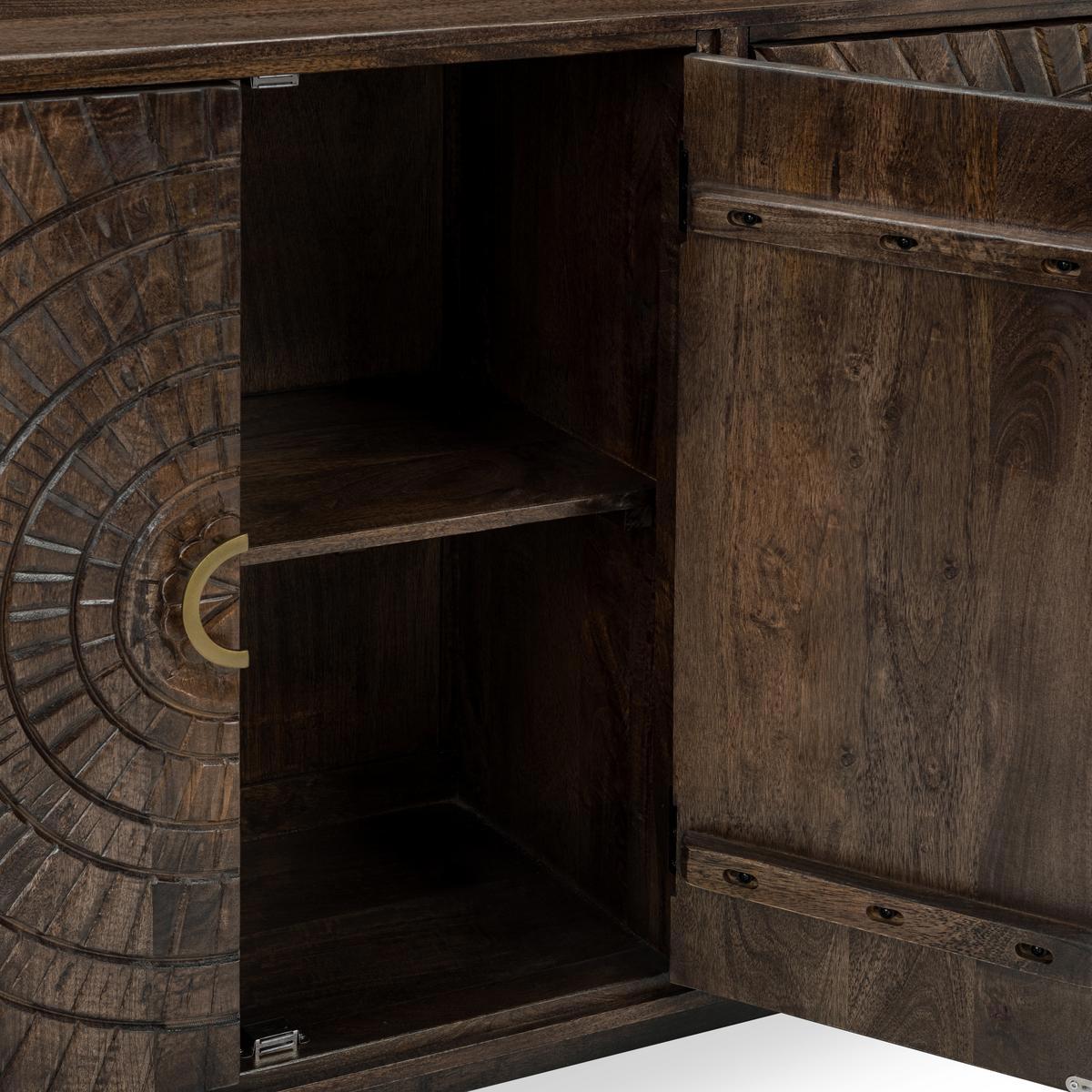 Vivienne 4 Door Buffet - Bark Brown