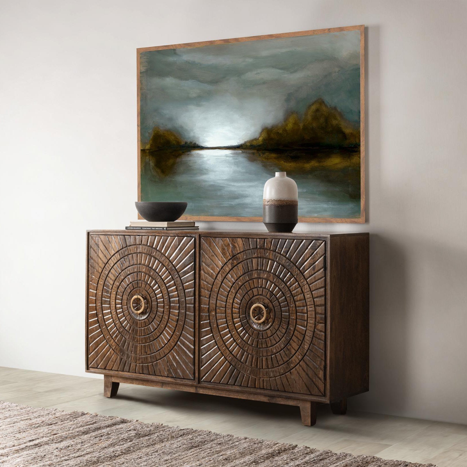 Vivienne 4 Door Buffet - Bark Brown