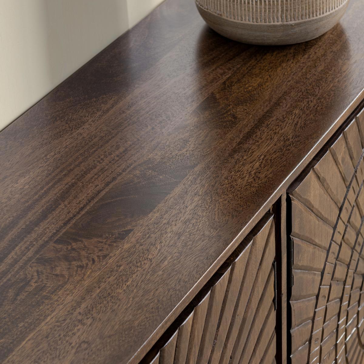 Vivienne 4 Door Buffet - Bark Brown