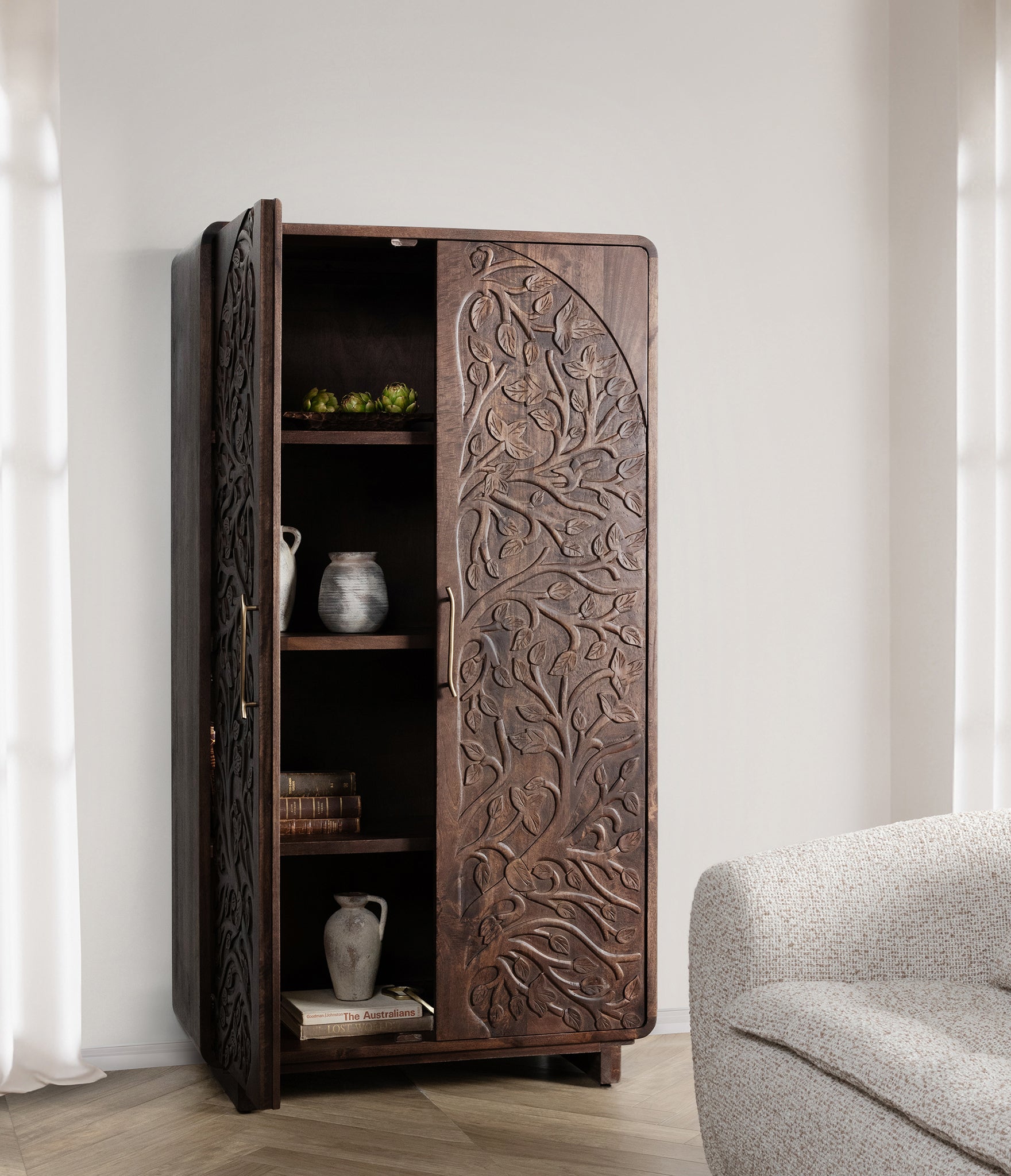 Albero Tall Cabinet - Kona Brown