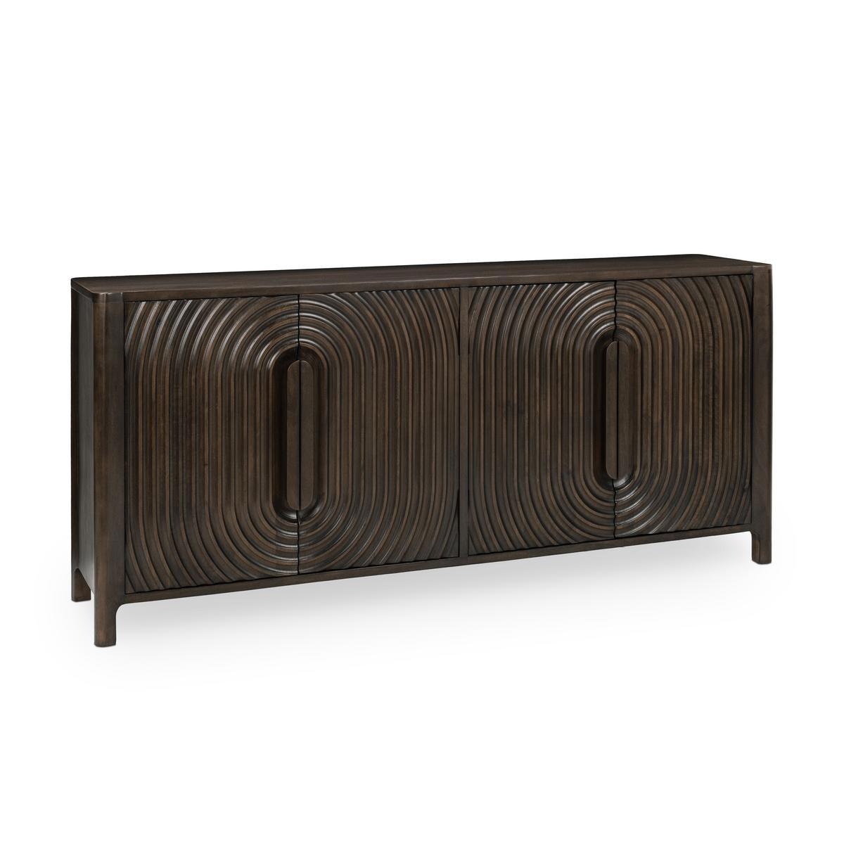 Colson 4 Door Cabinet - Dark Brown