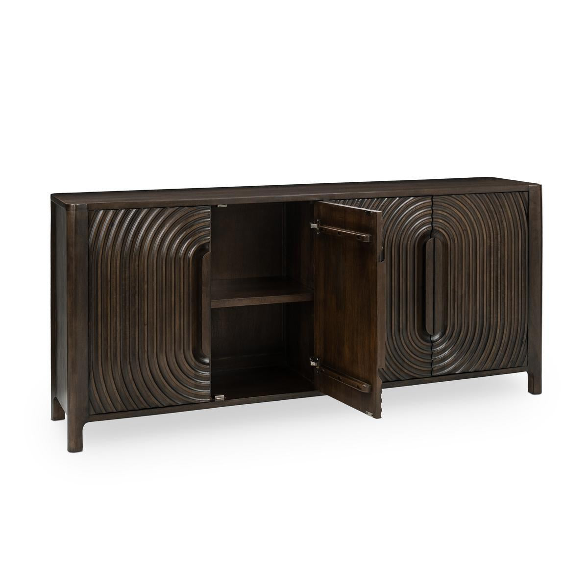 Colson 4 Door Cabinet - Dark Brown