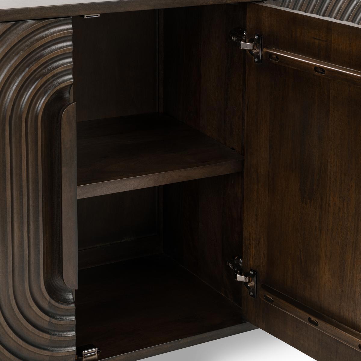 Colson 4 Door Cabinet - Dark Brown