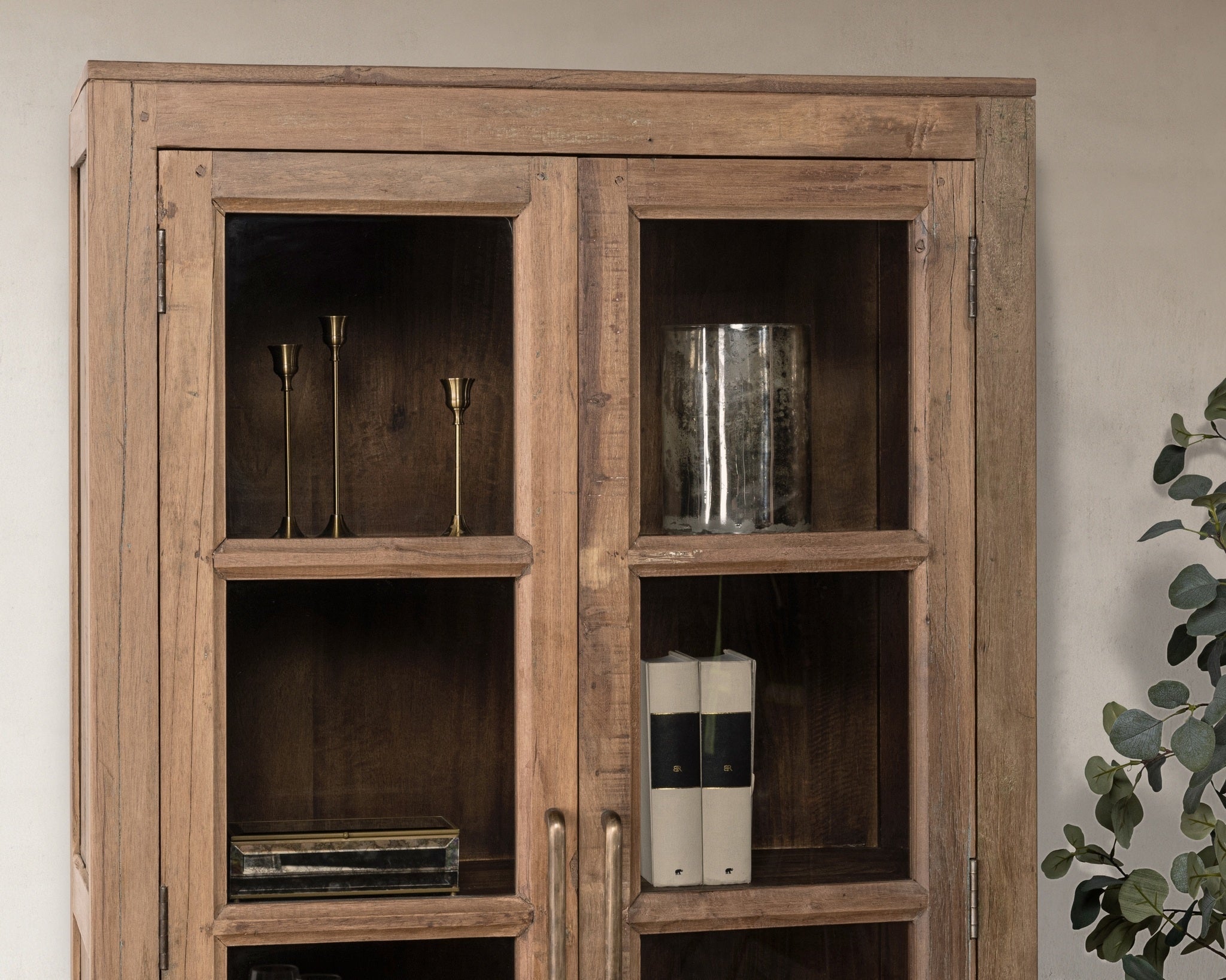 Kharga Tall Display Cabinet - Natural