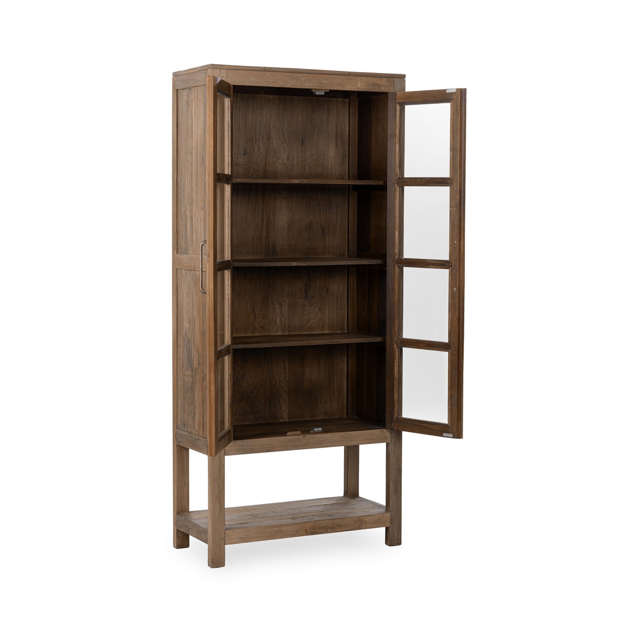 Kharga Tall Display Cabinet - Natural