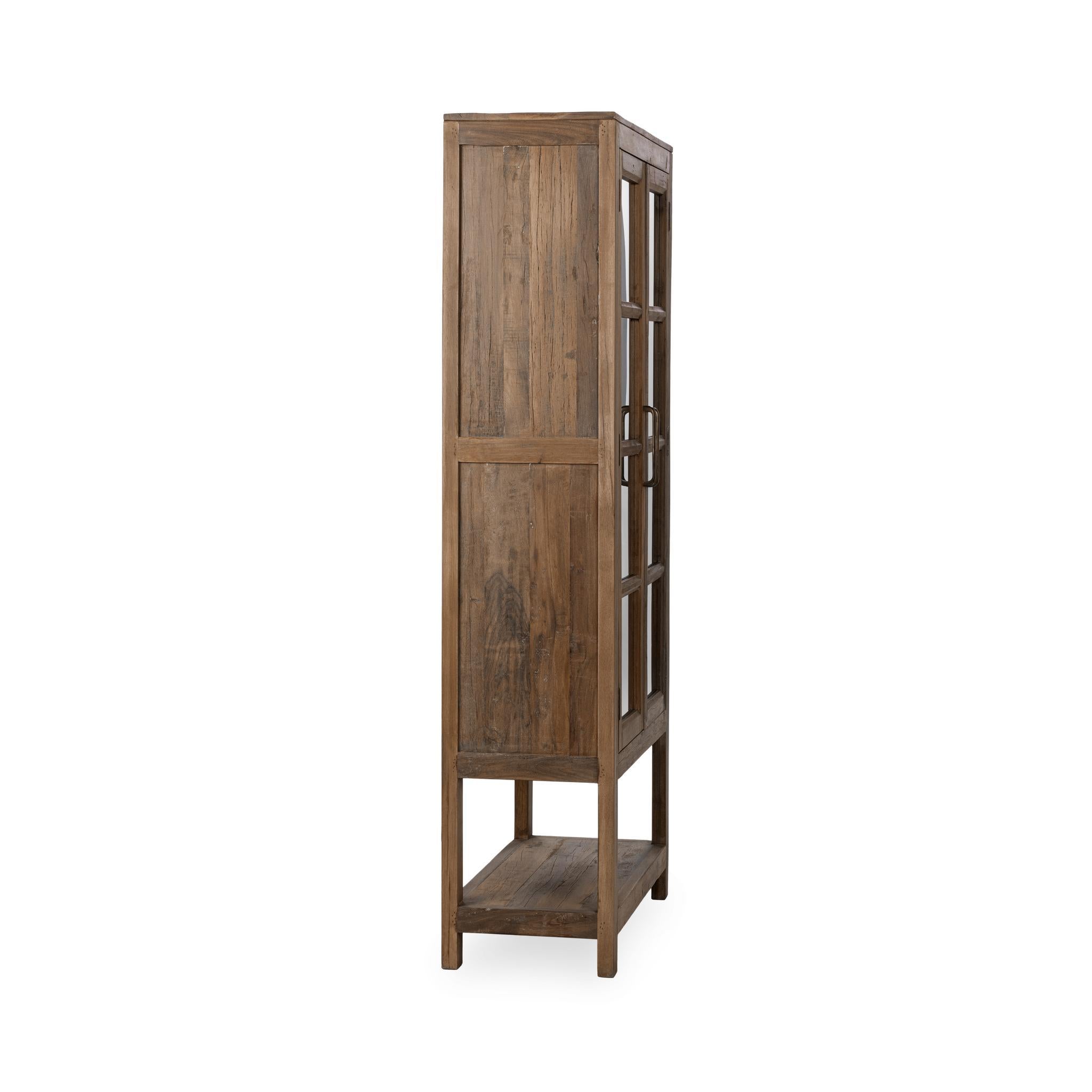 Kharga Tall Display Cabinet - Natural