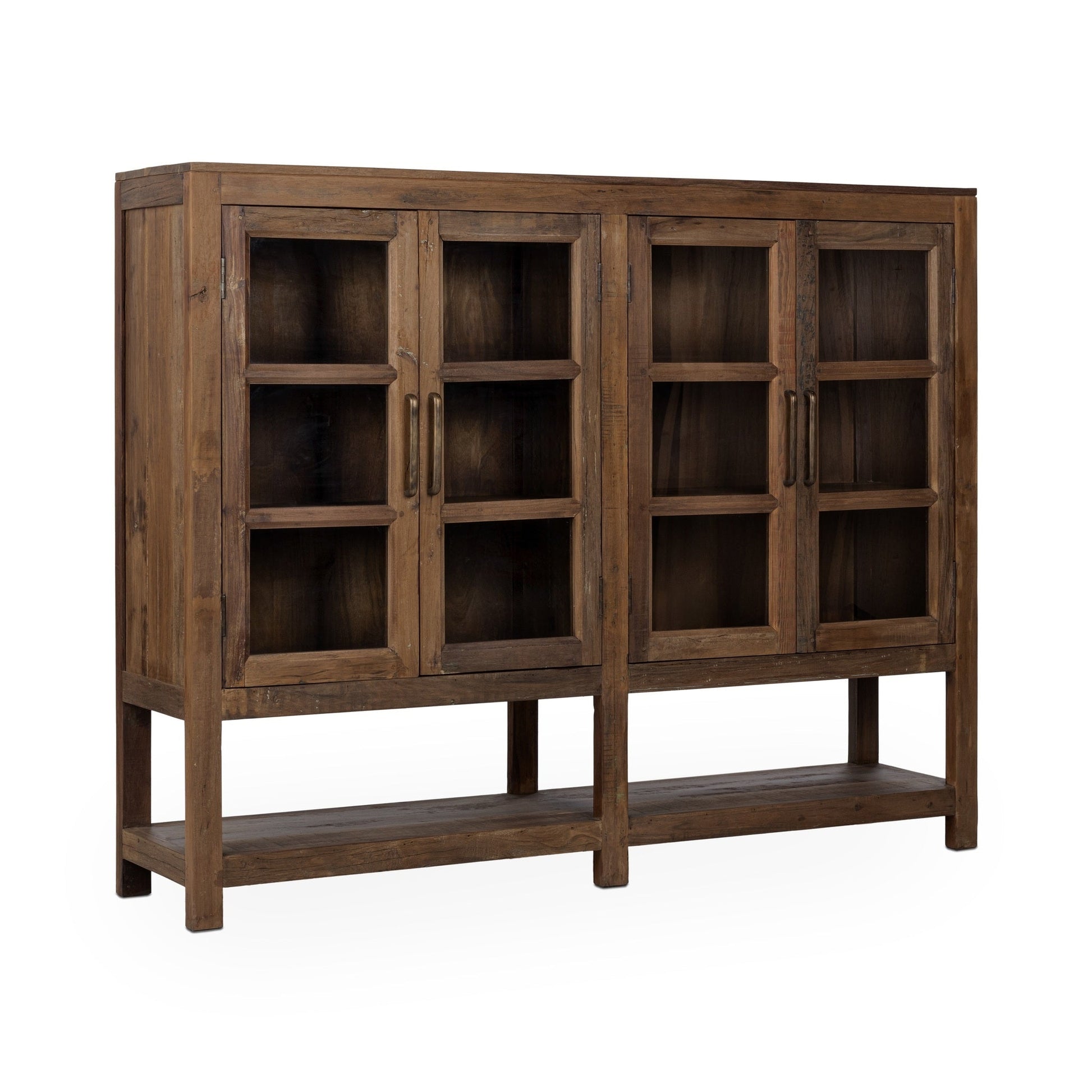 Kharga 4 Door Display Cabinet - Natural