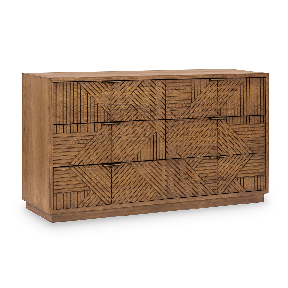 Santa Clara 6 Drawer Dresser - Caramel Brown
