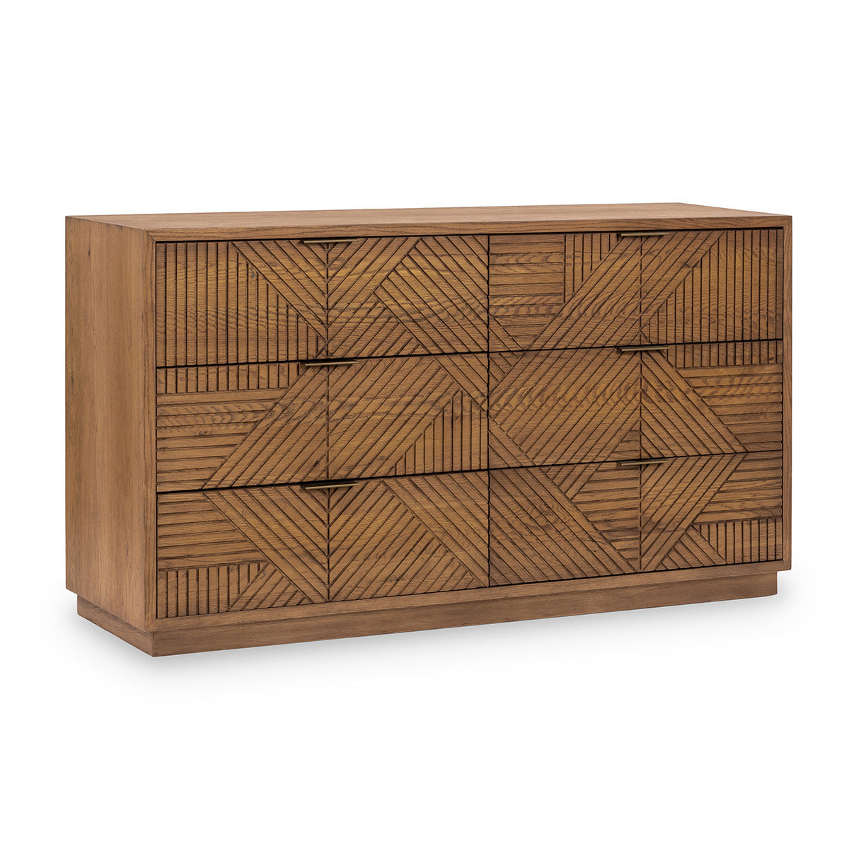 Santa Clara Solid Wood 6Dwr Dresser - Caramel Brown
