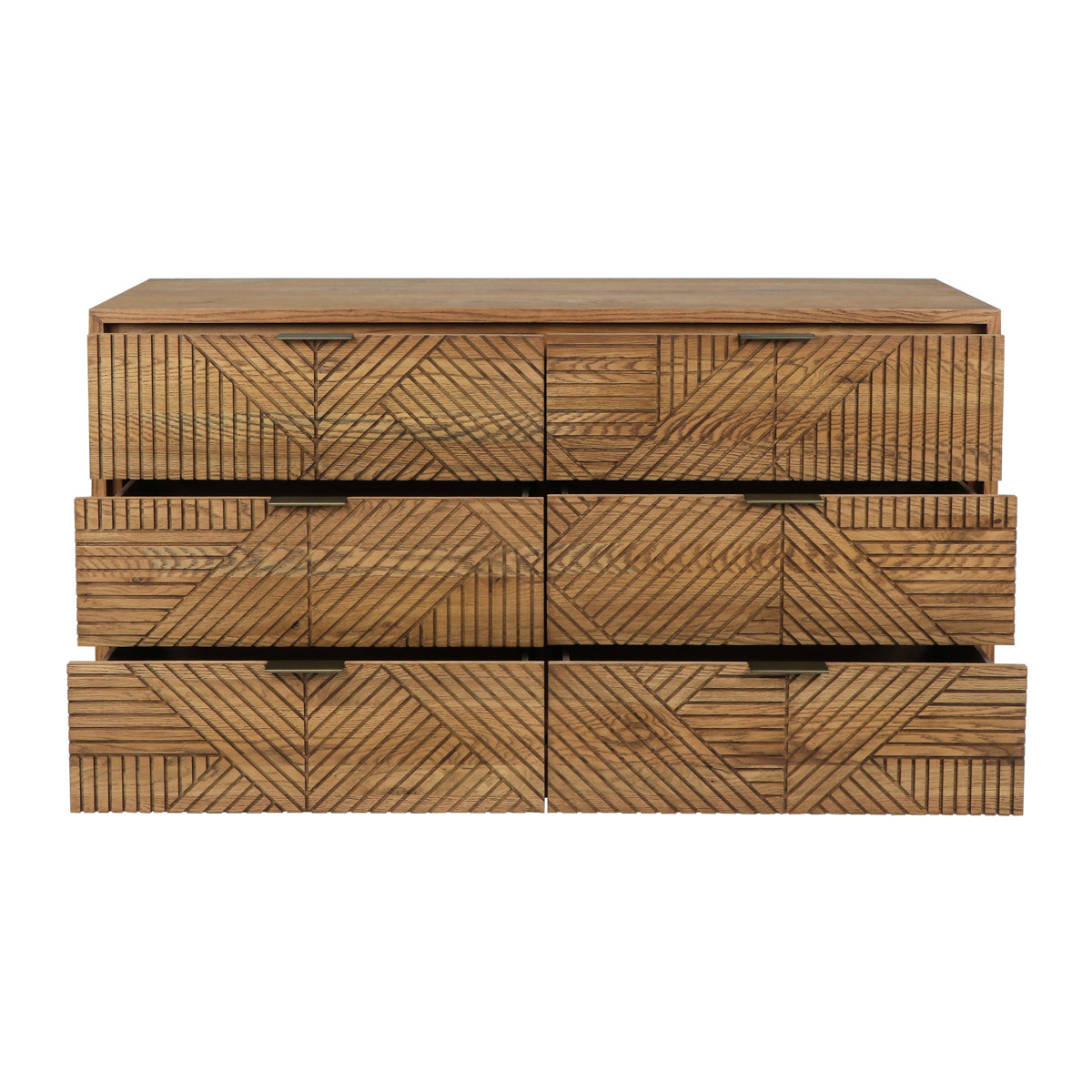Santa Clara 6 Drawer Dresser - Caramel Brown