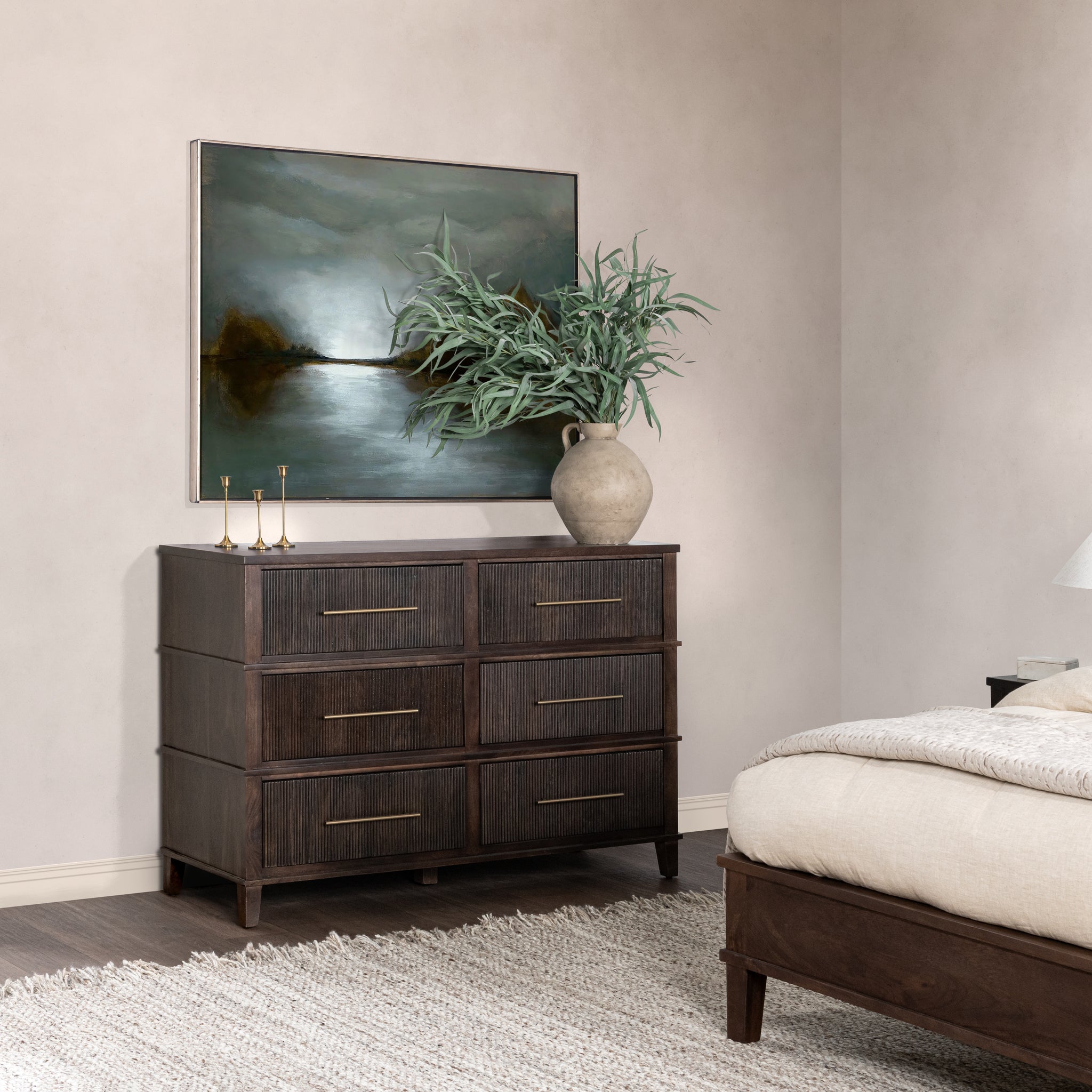 Westlake 6 Drawer Dresser - Auburn Walnut