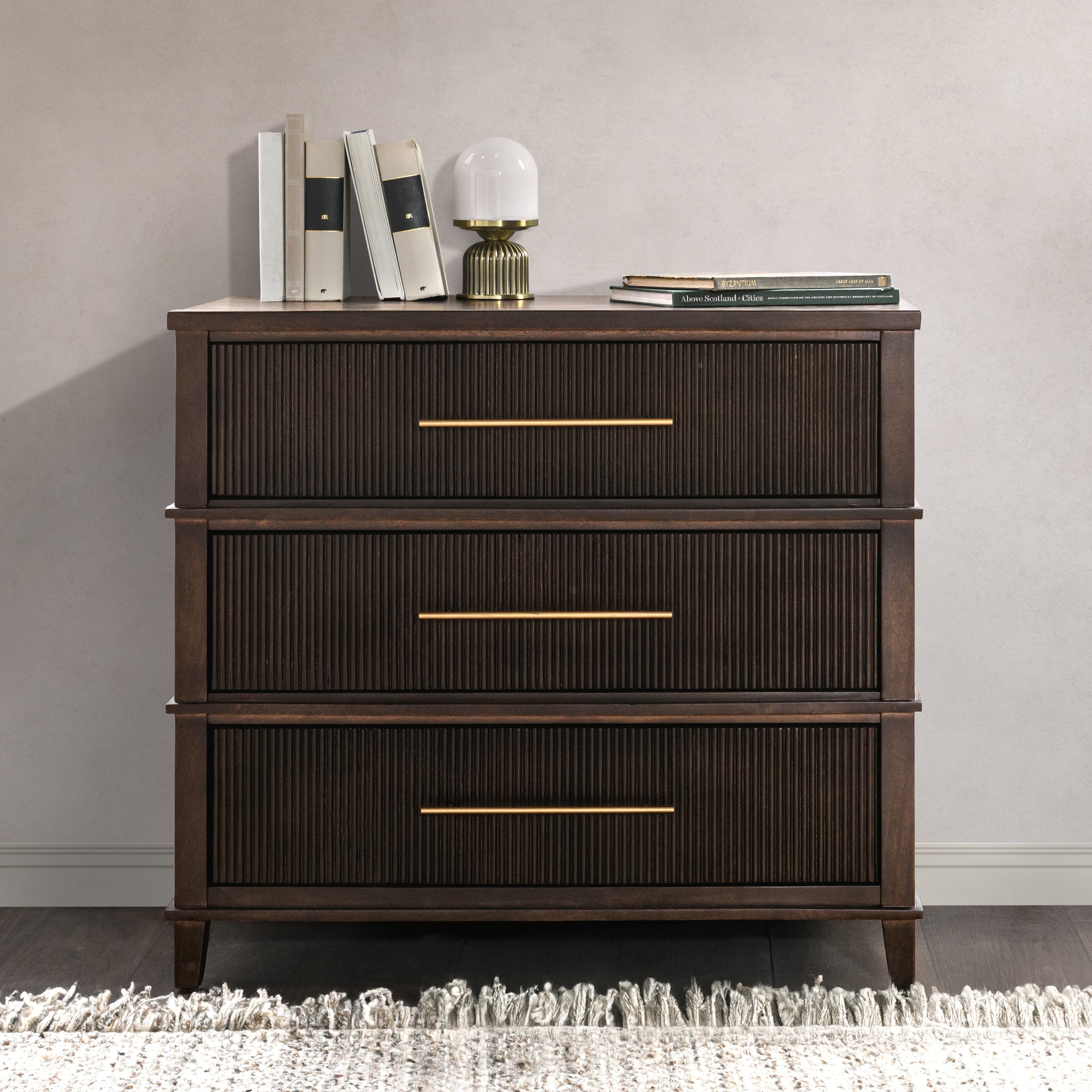 Westlake 3 Drawer Chest - Auburn Walnut