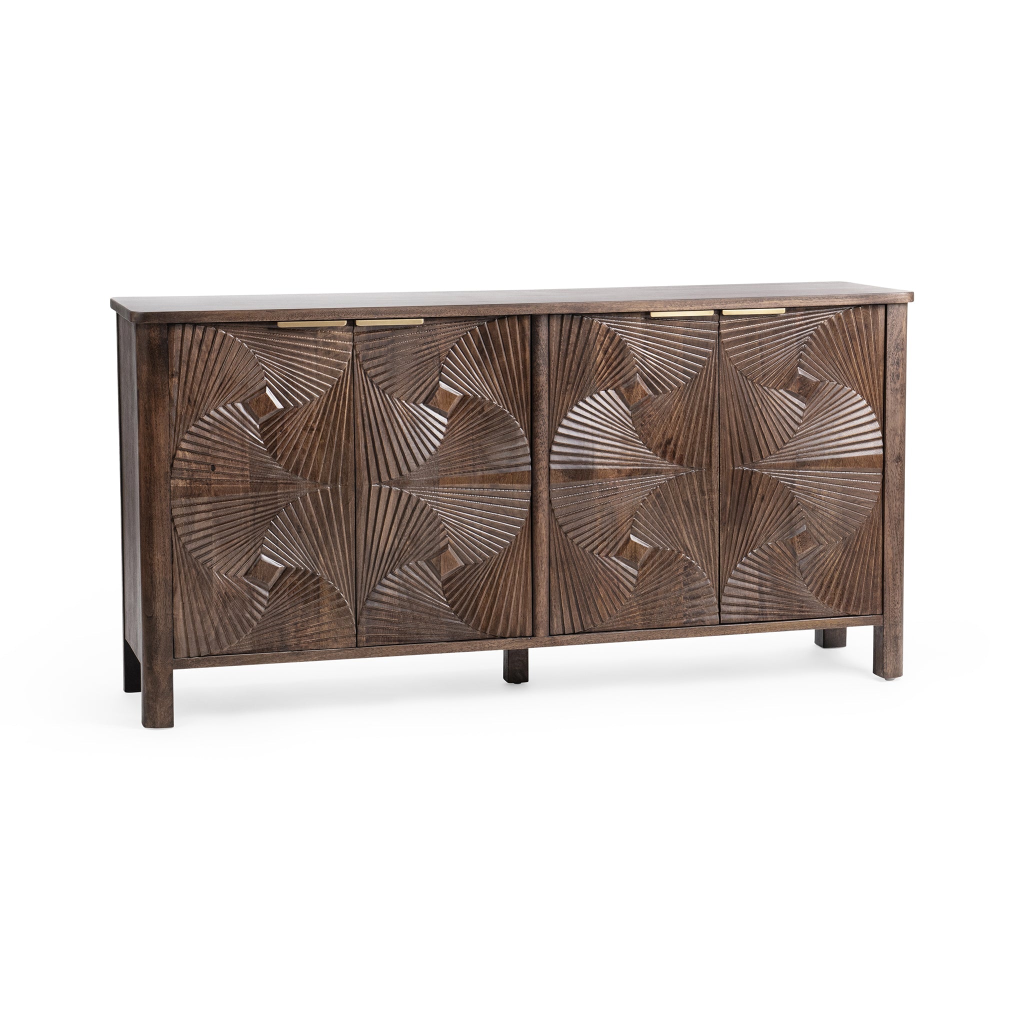 Lina 4 Door Cabinet - Kona Brown