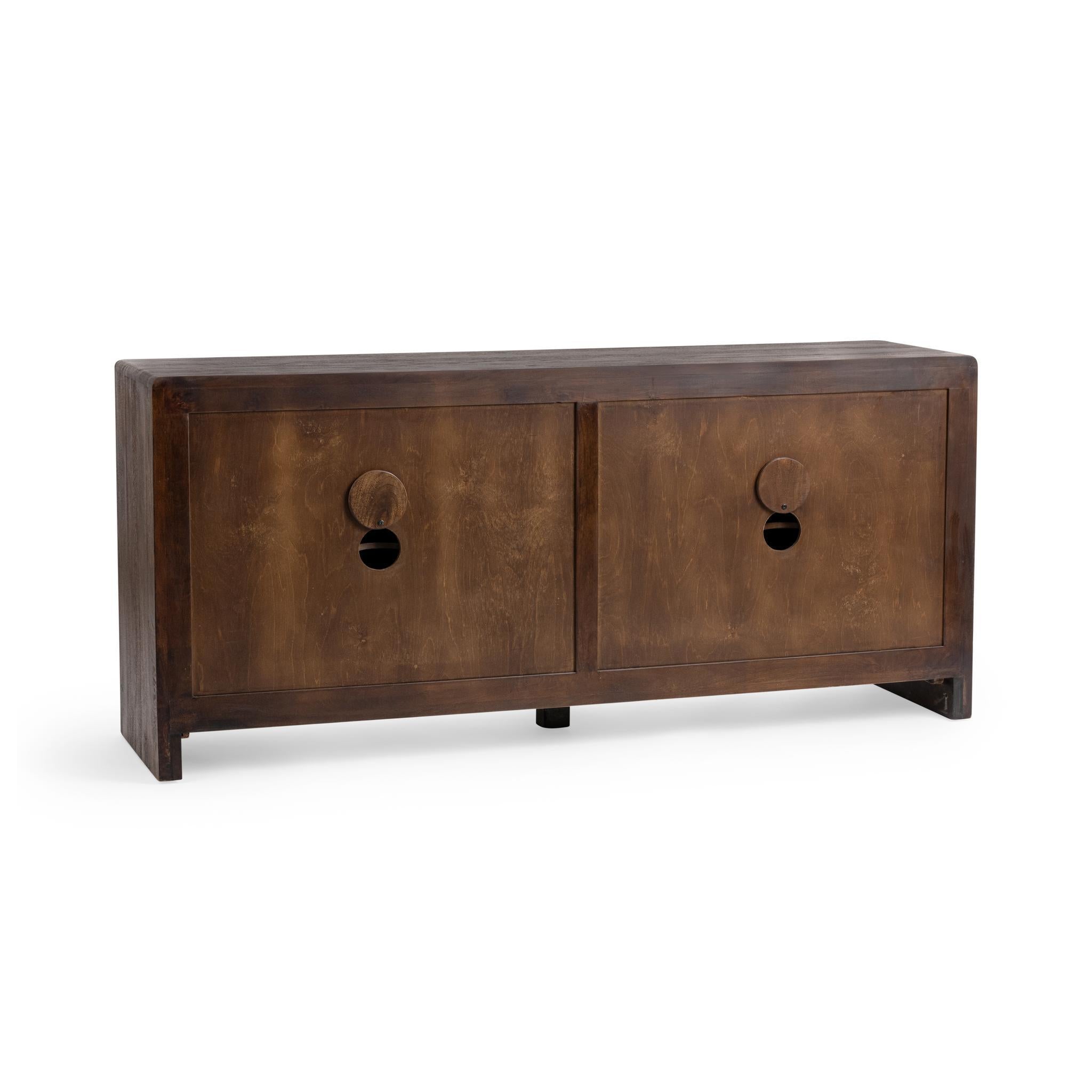 Braxton 4 Door Cabinet - Tundra Brown