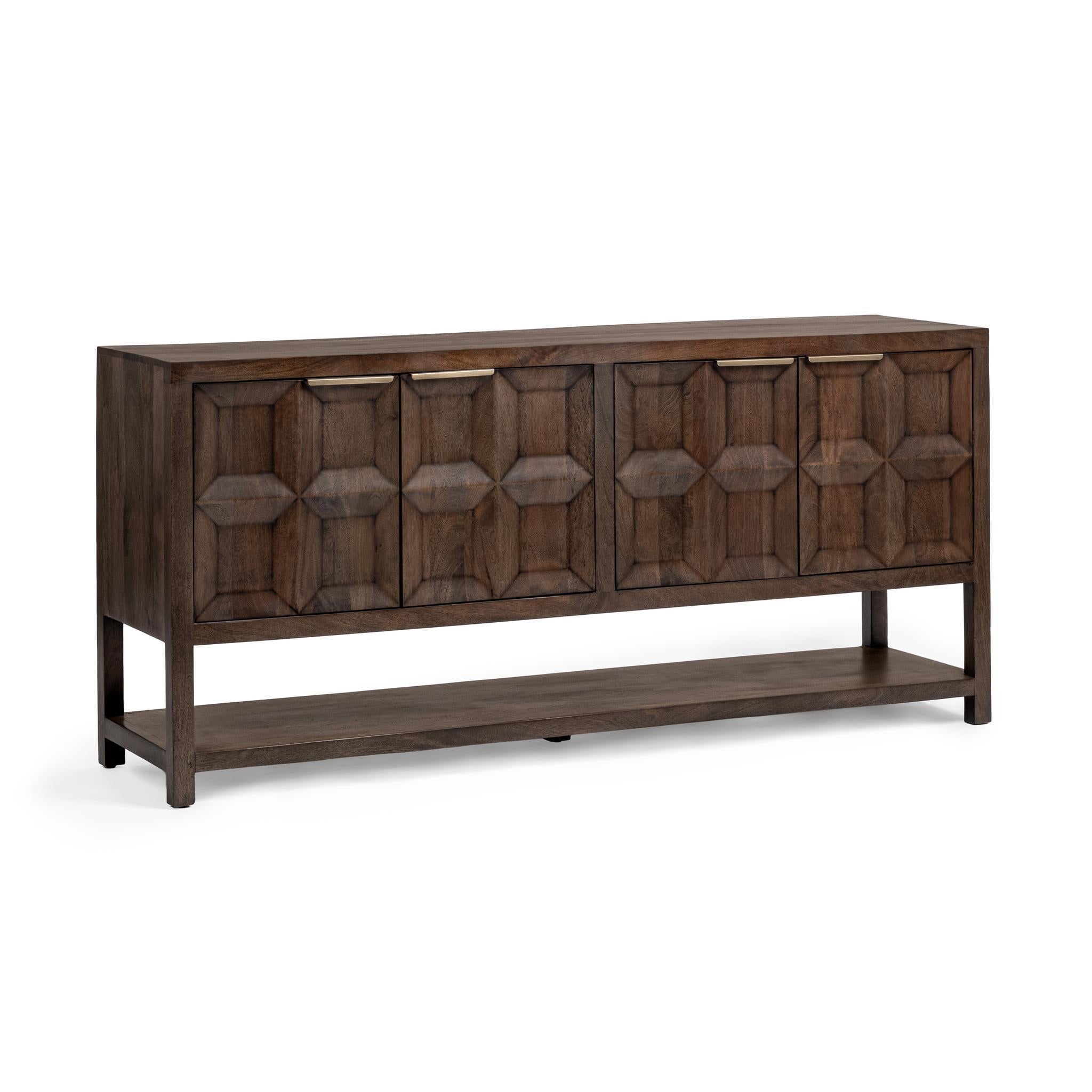 Costa 4 Door Cabinet - Tundra Brown