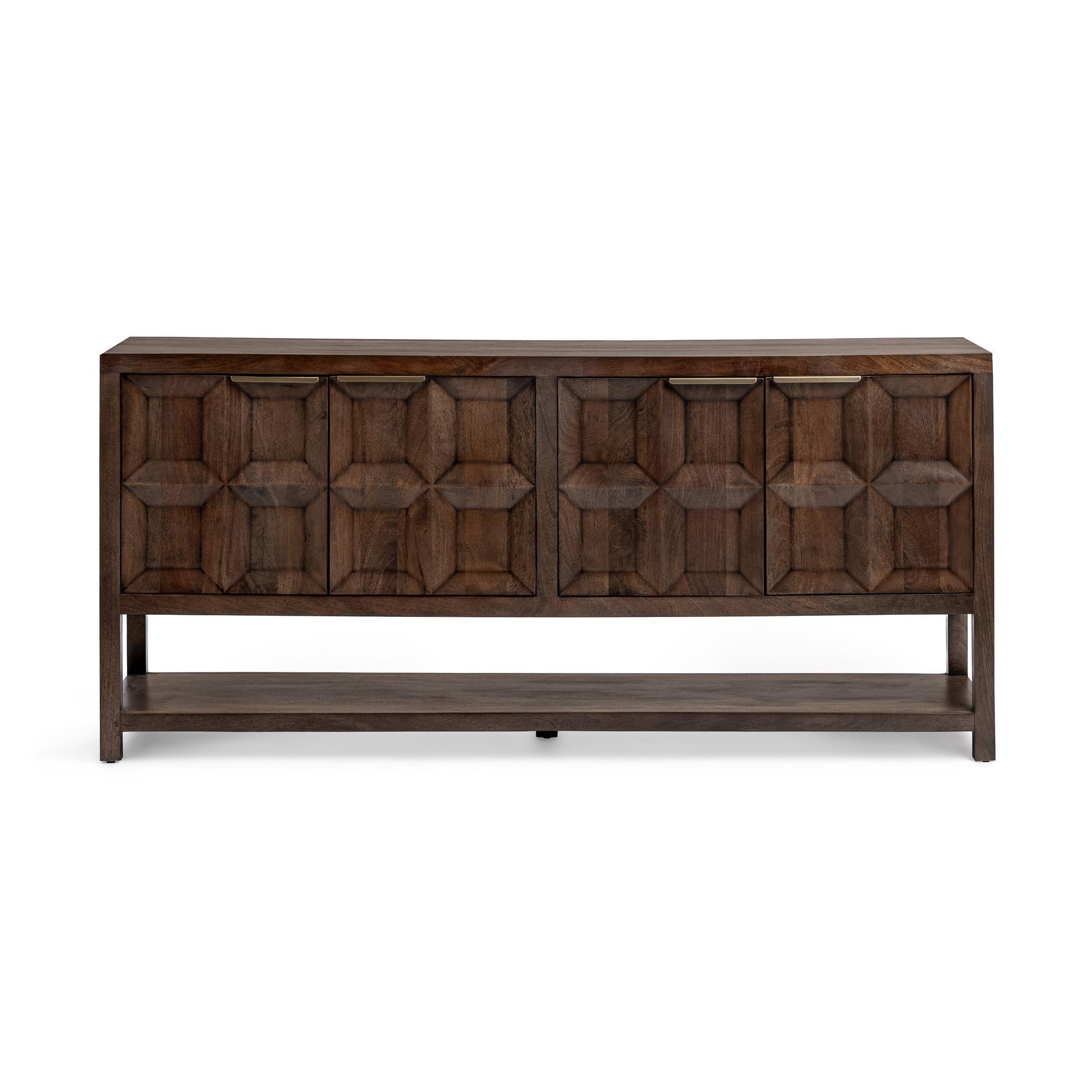 Costa 4 Door Cabinet - Tundra Brown