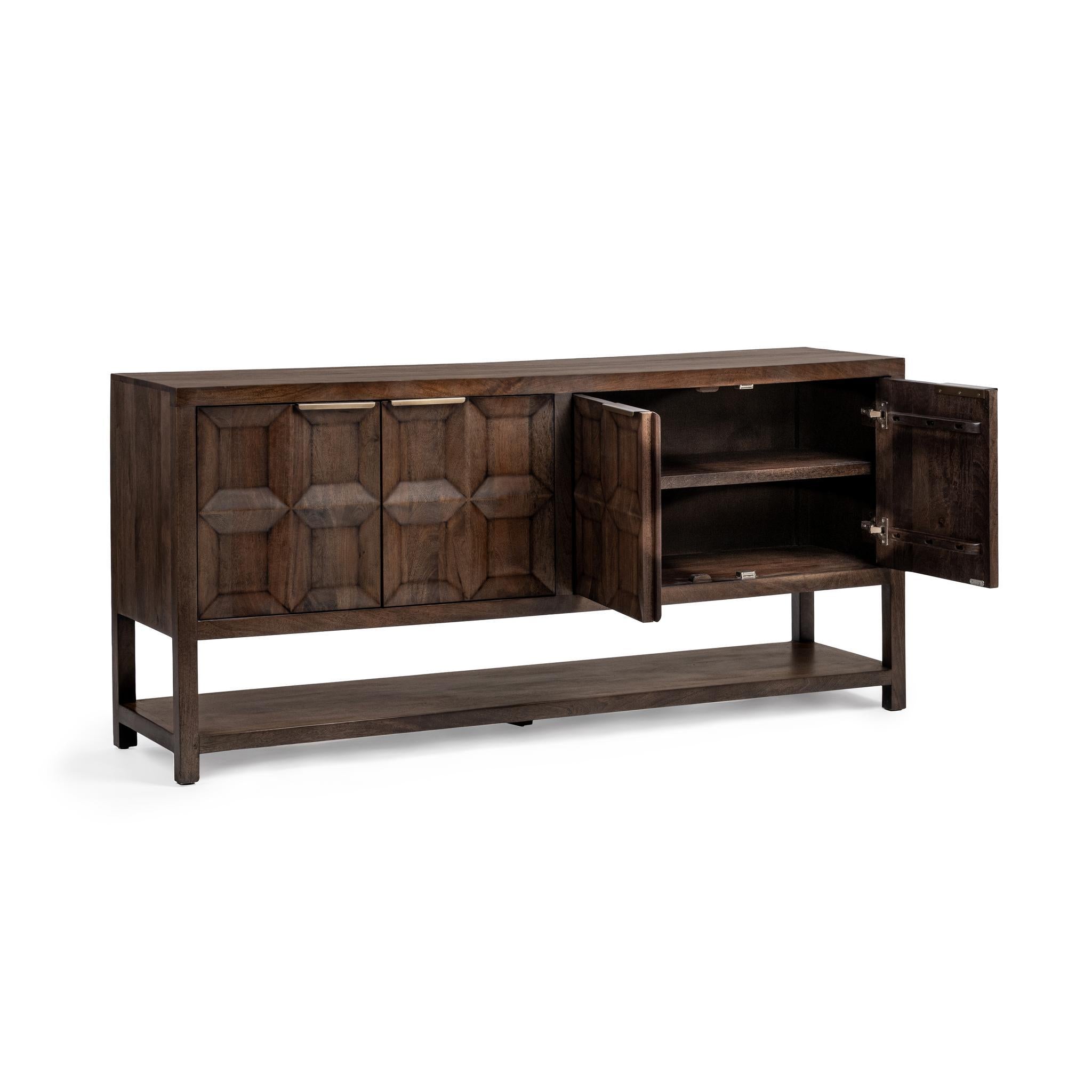 Costa 4 Door Cabinet - Tundra Brown
