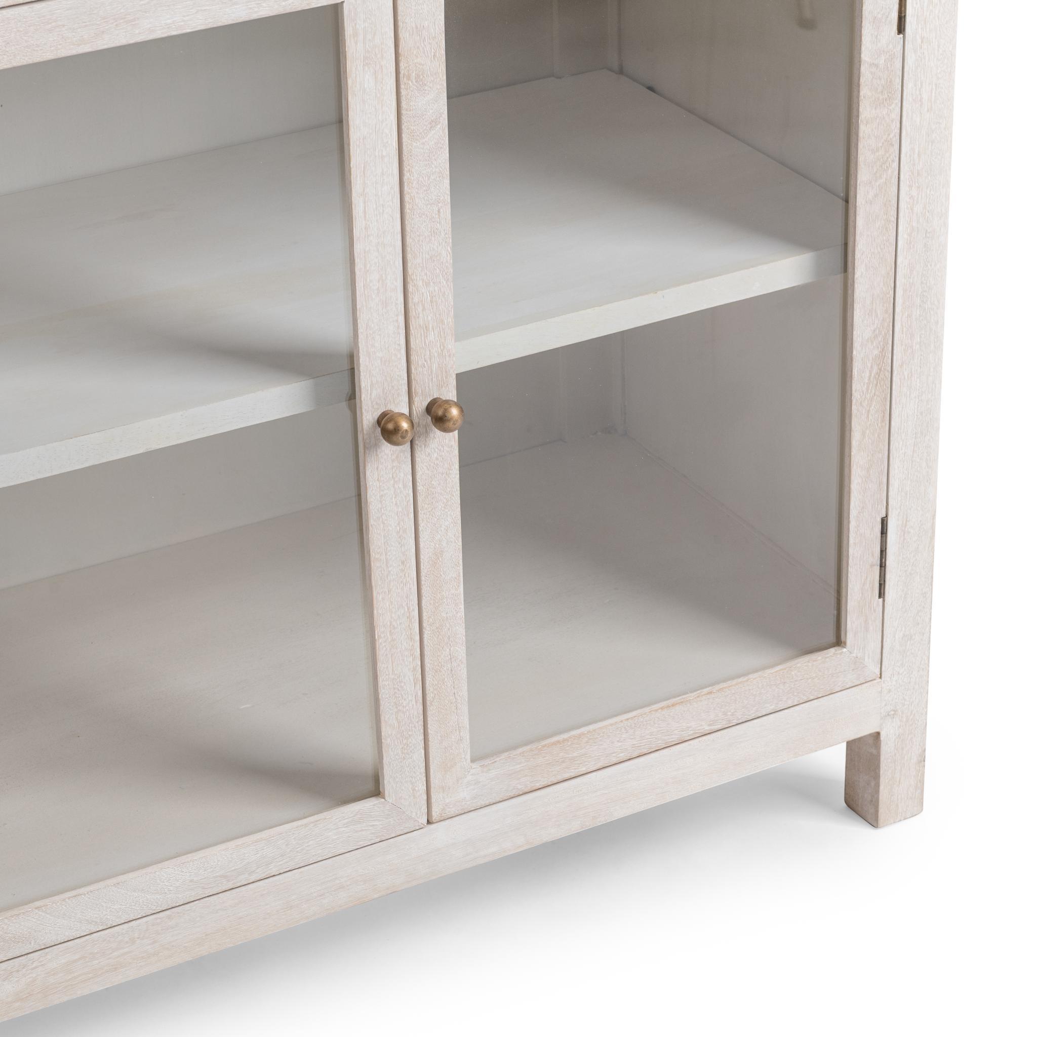 Hera Display Cabinet - Creamwood