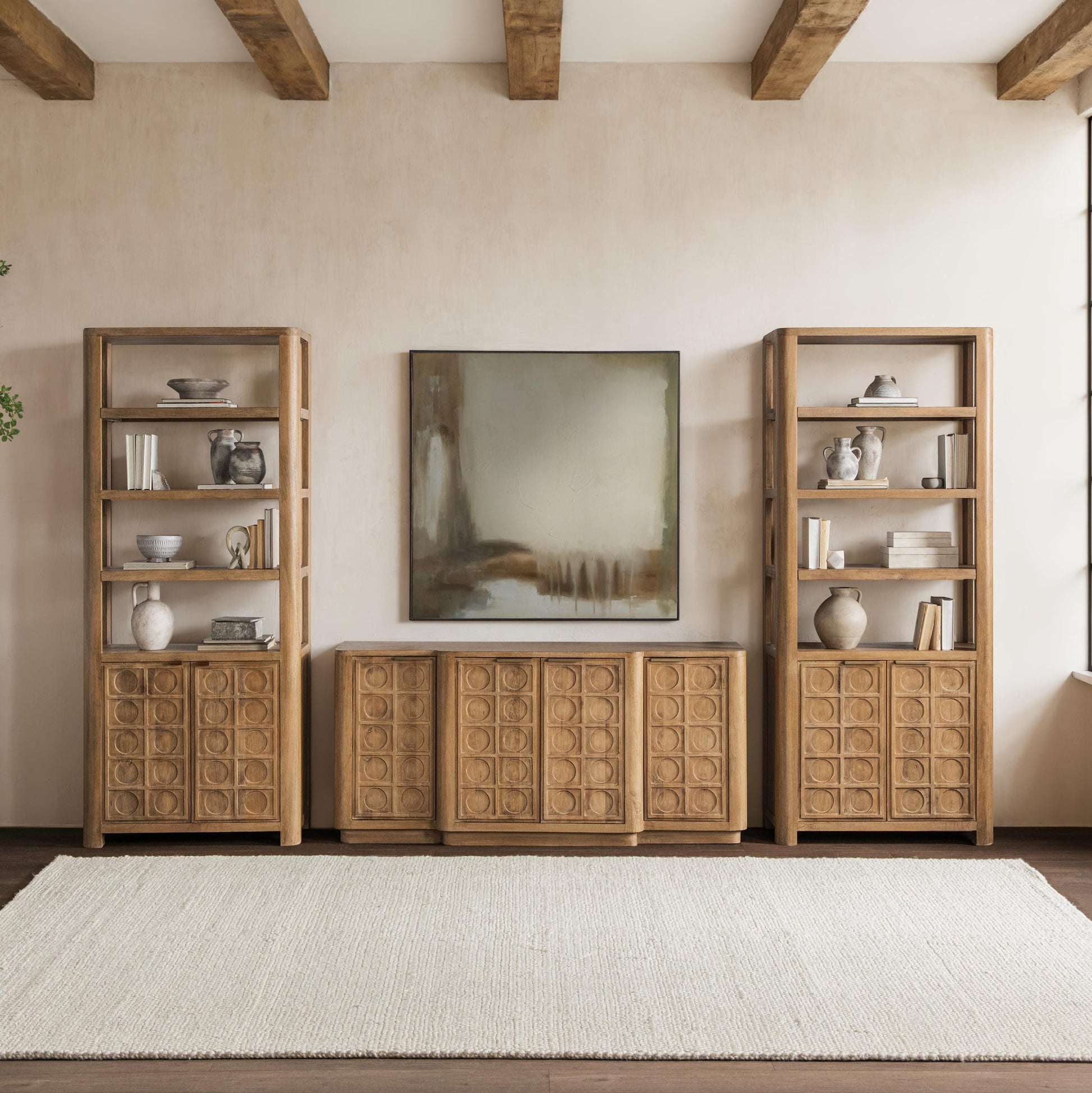 Cleveland 4 Door Cabinet - Sandy Taupe