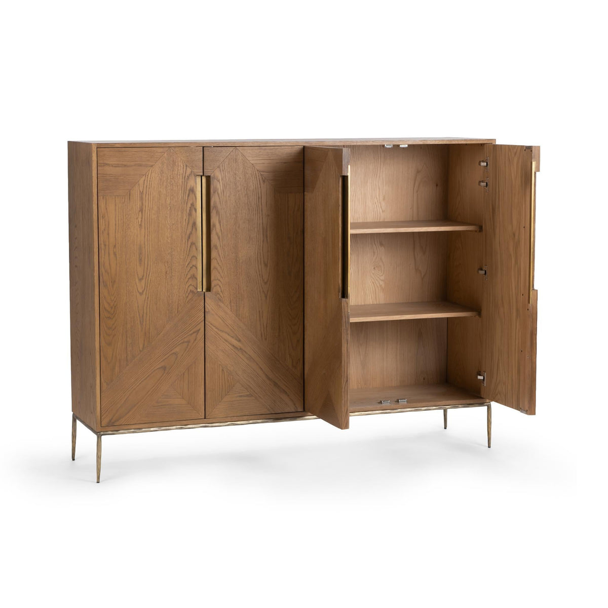 Roman Cabinet - Golden Walnut / 4 Door by Classic Home - view 3