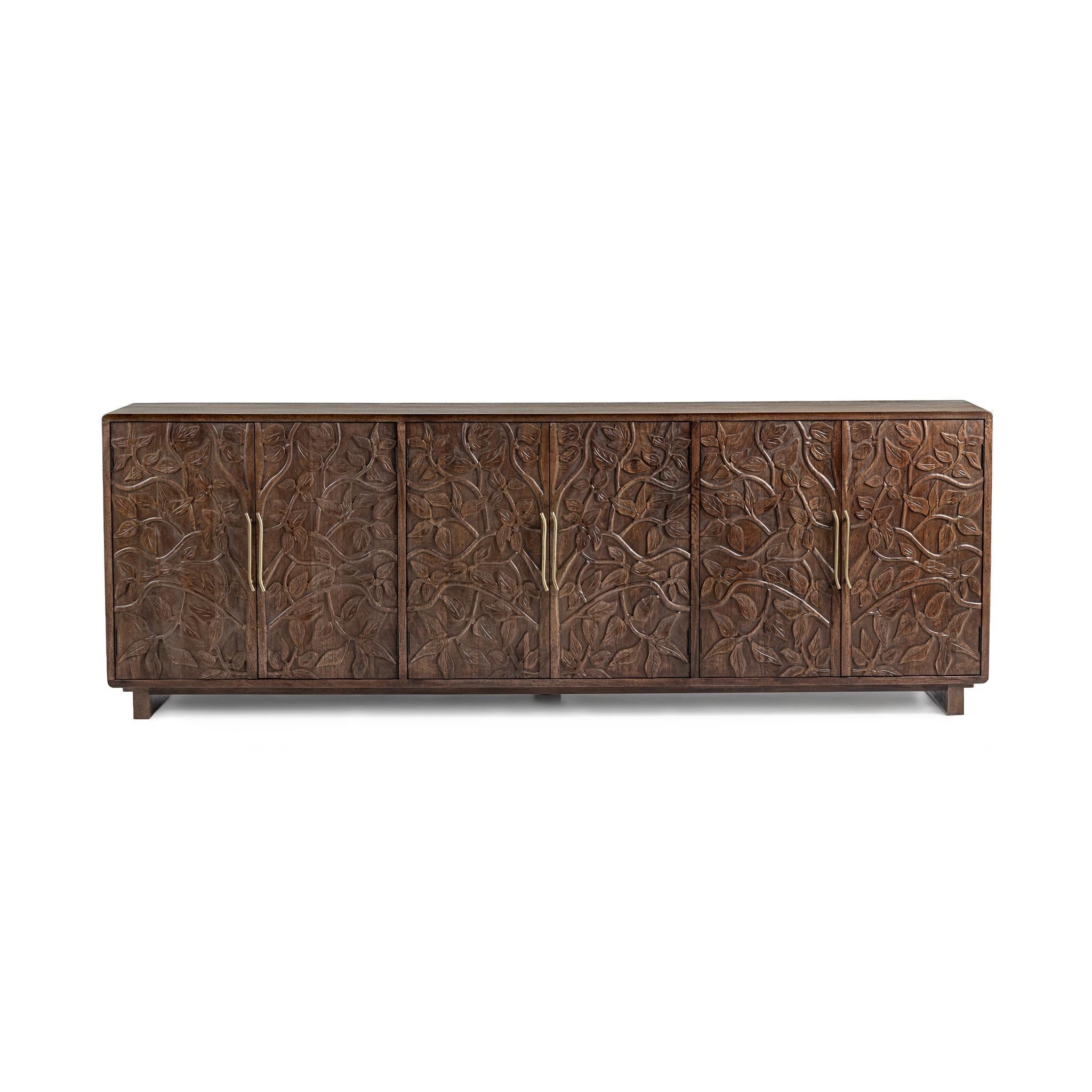 Albero 6 Door Cabinet - Kona Brown