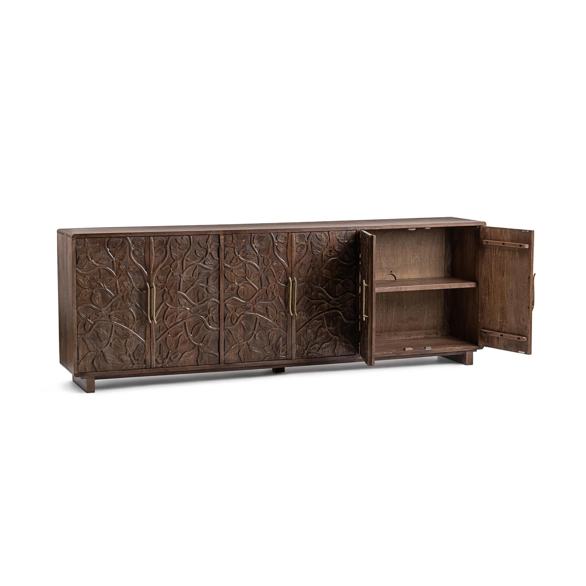 Albero 6 Door Cabinet - Kona Brown