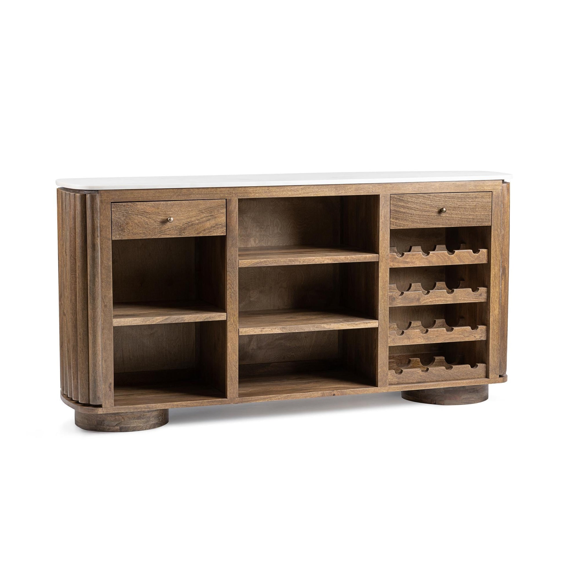 Novara Bar Cabinet - Molten Walnut