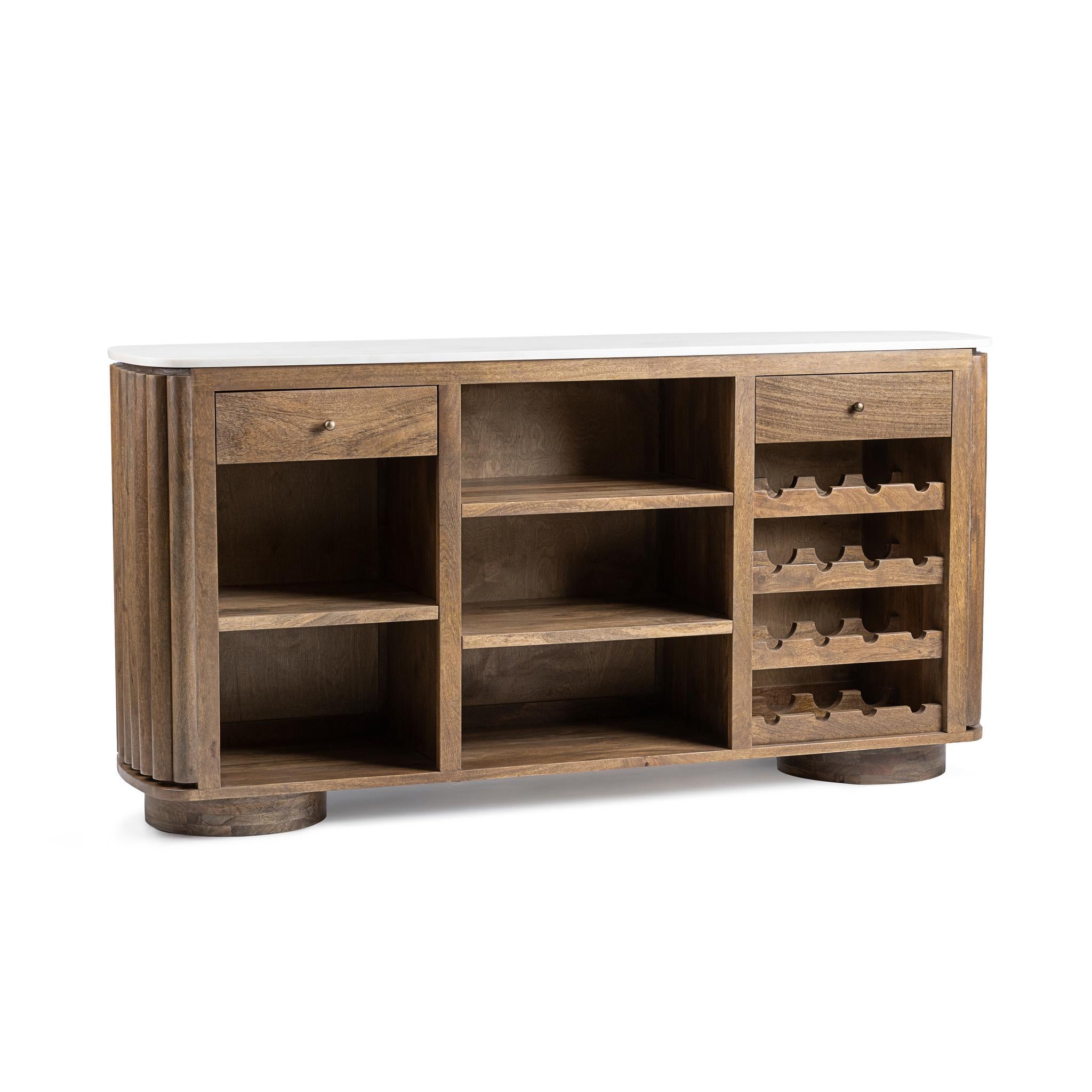 Novara Bar Cabinet - Molten Walnut