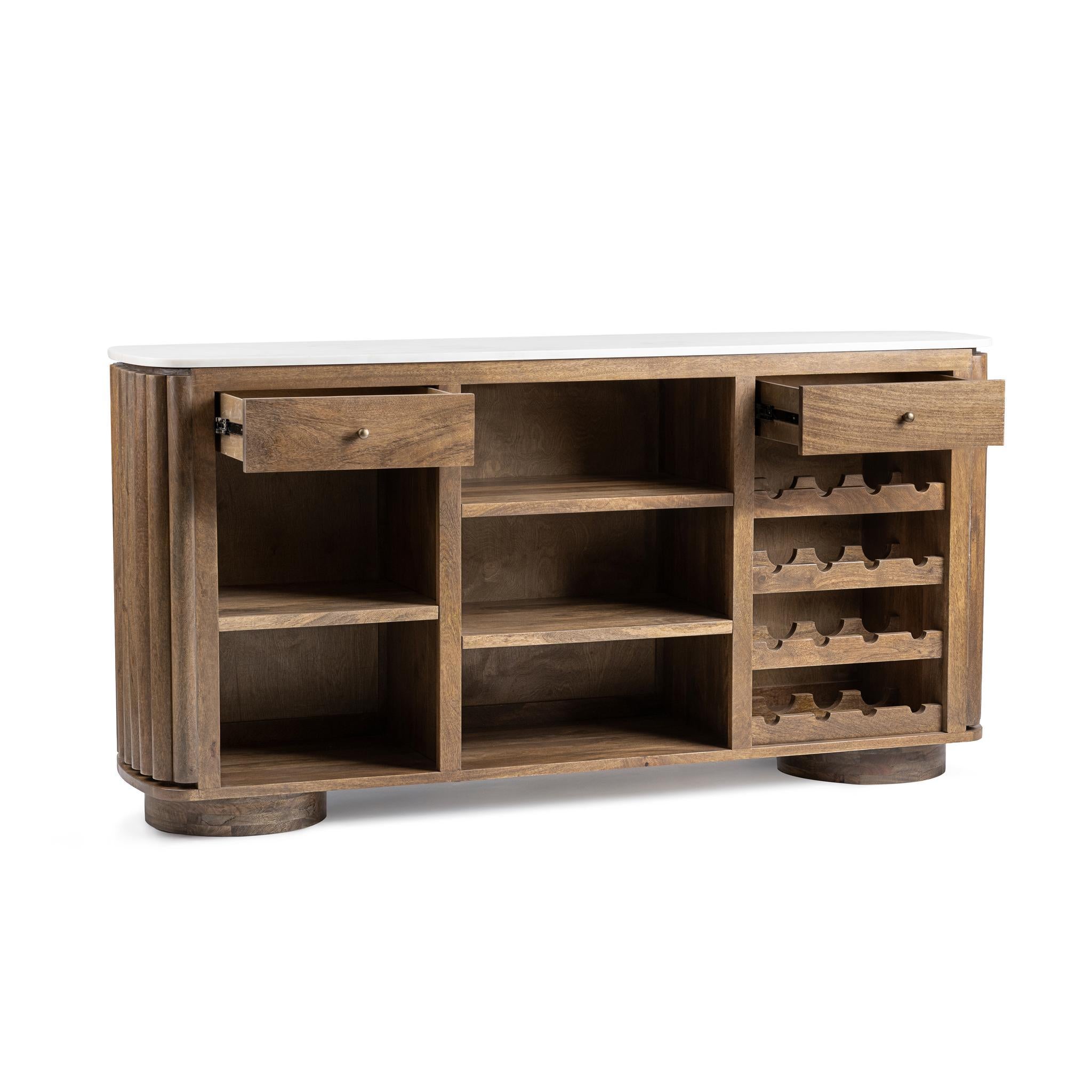 Novara Bar Cabinet - Molten Walnut