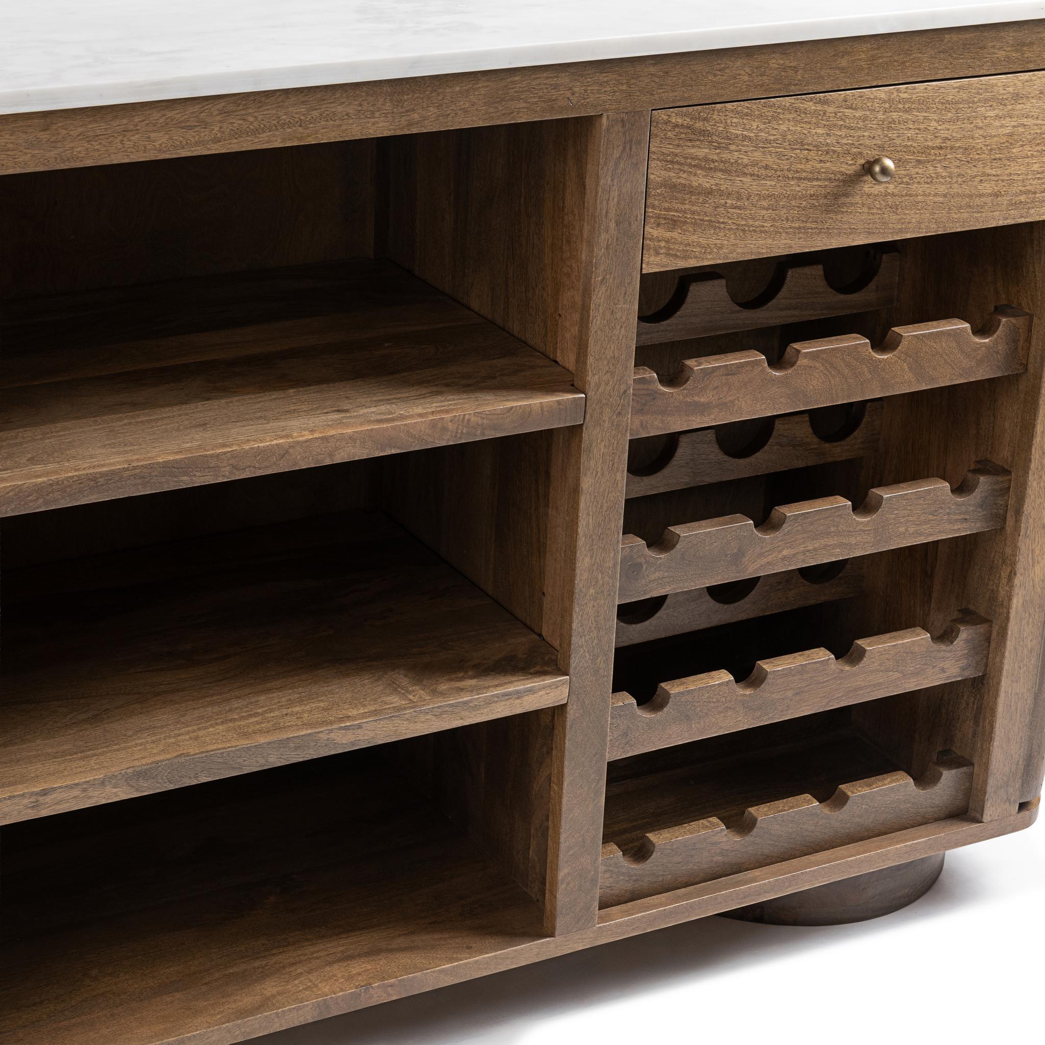 Novara Bar Cabinet - Molten Walnut