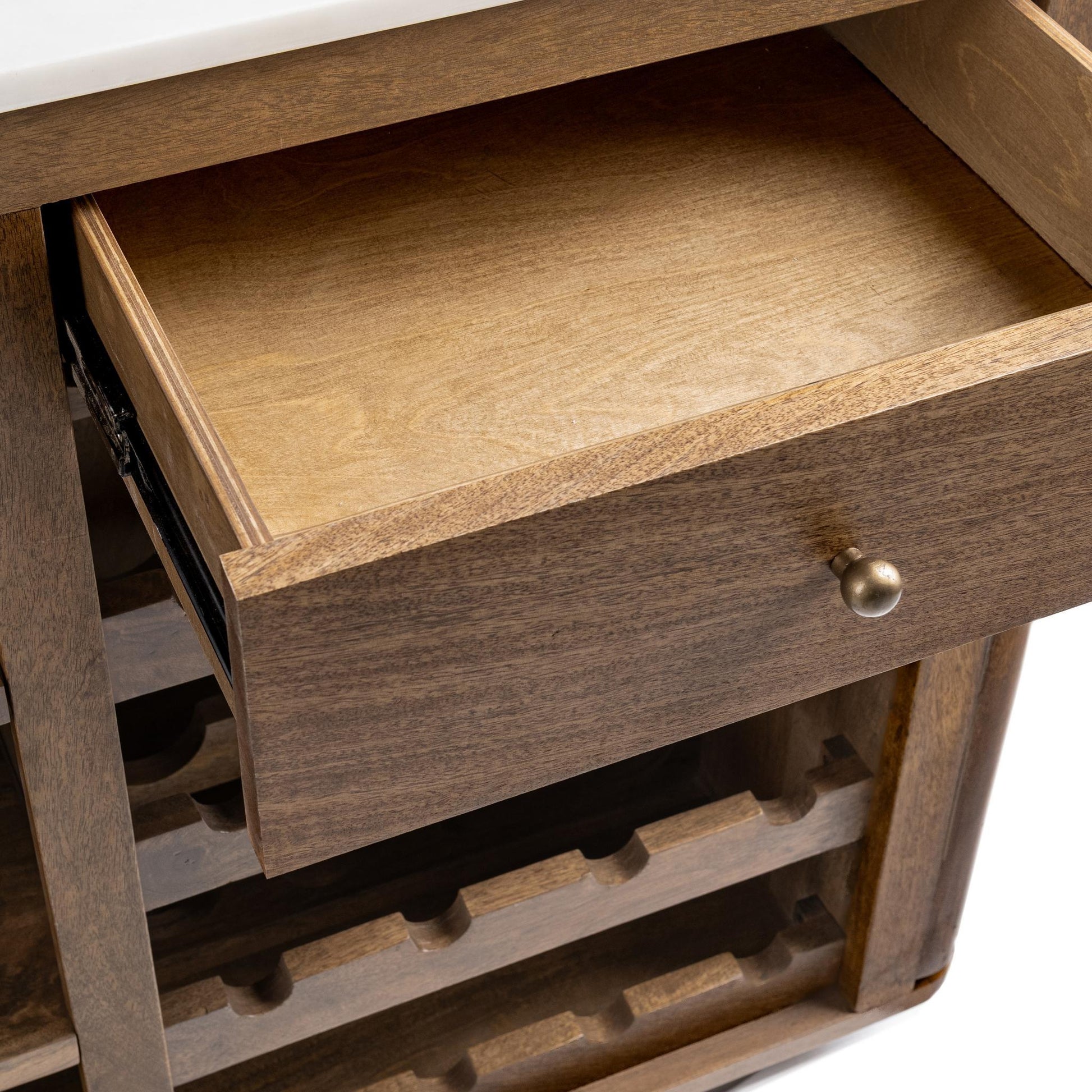 Novara Bar Cabinet - Molten Walnut