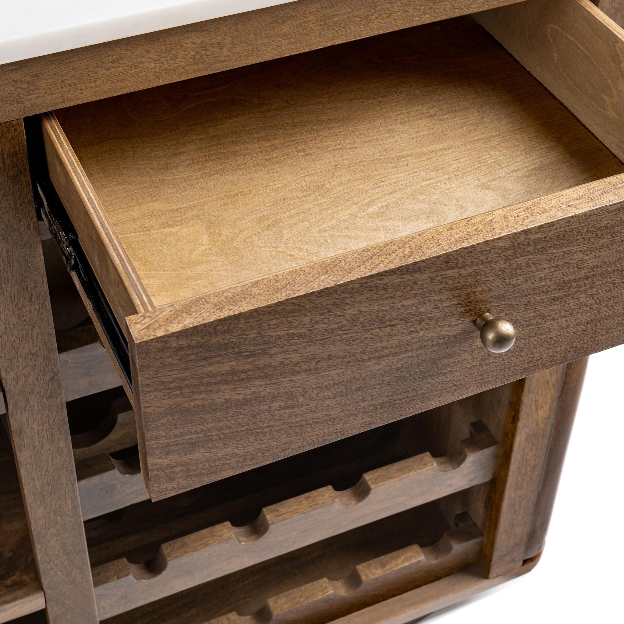 Novara Bar Cabinet - Molten Walnut