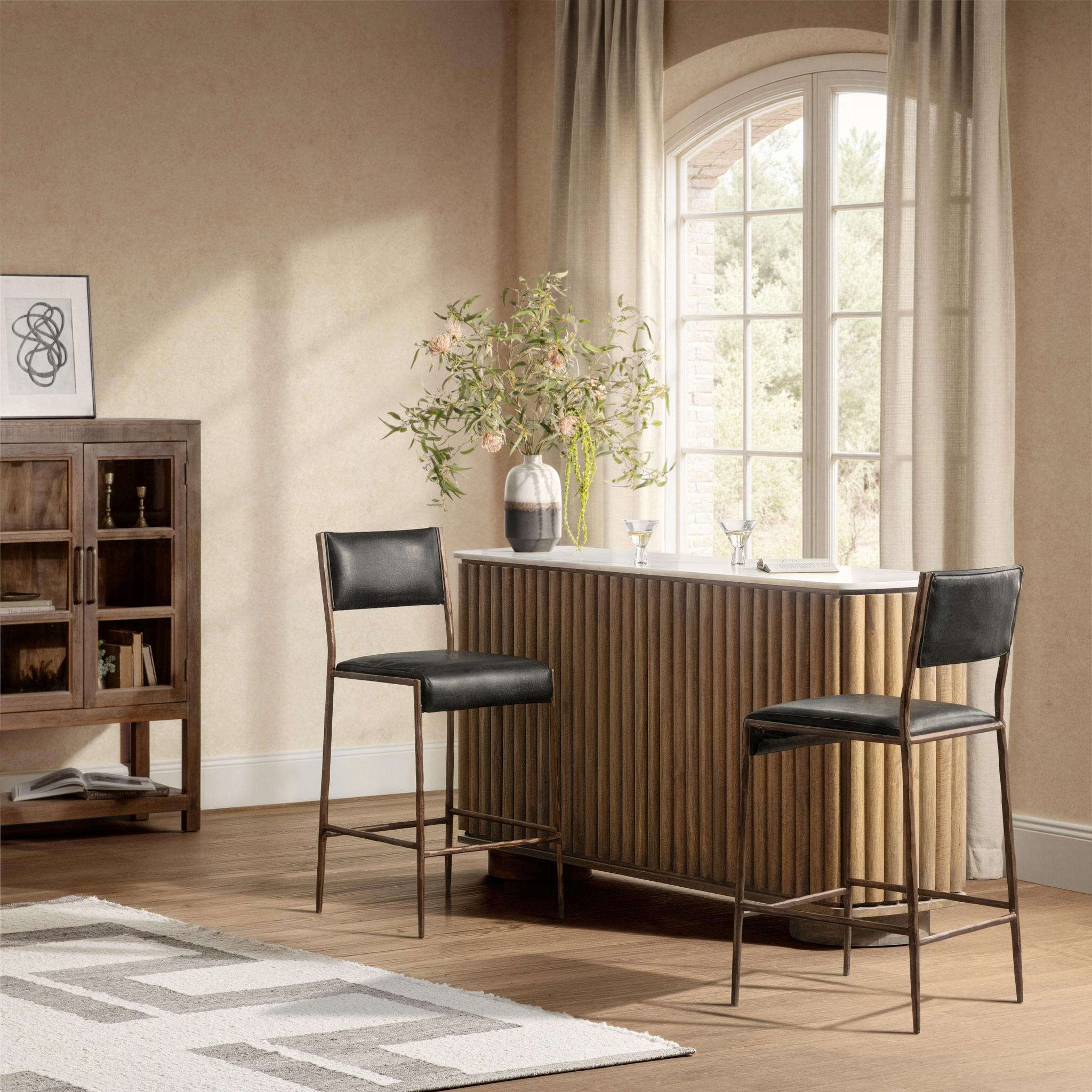 Novara Bar Cabinet - Molten Walnut
