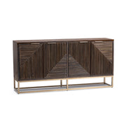 Flint 4 Doors Cabinet - Dark Brown