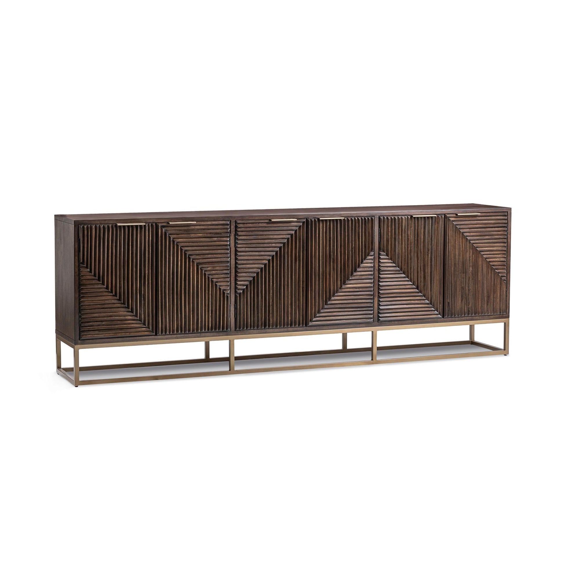Flint 6 Door Cabinet - Dark Brown