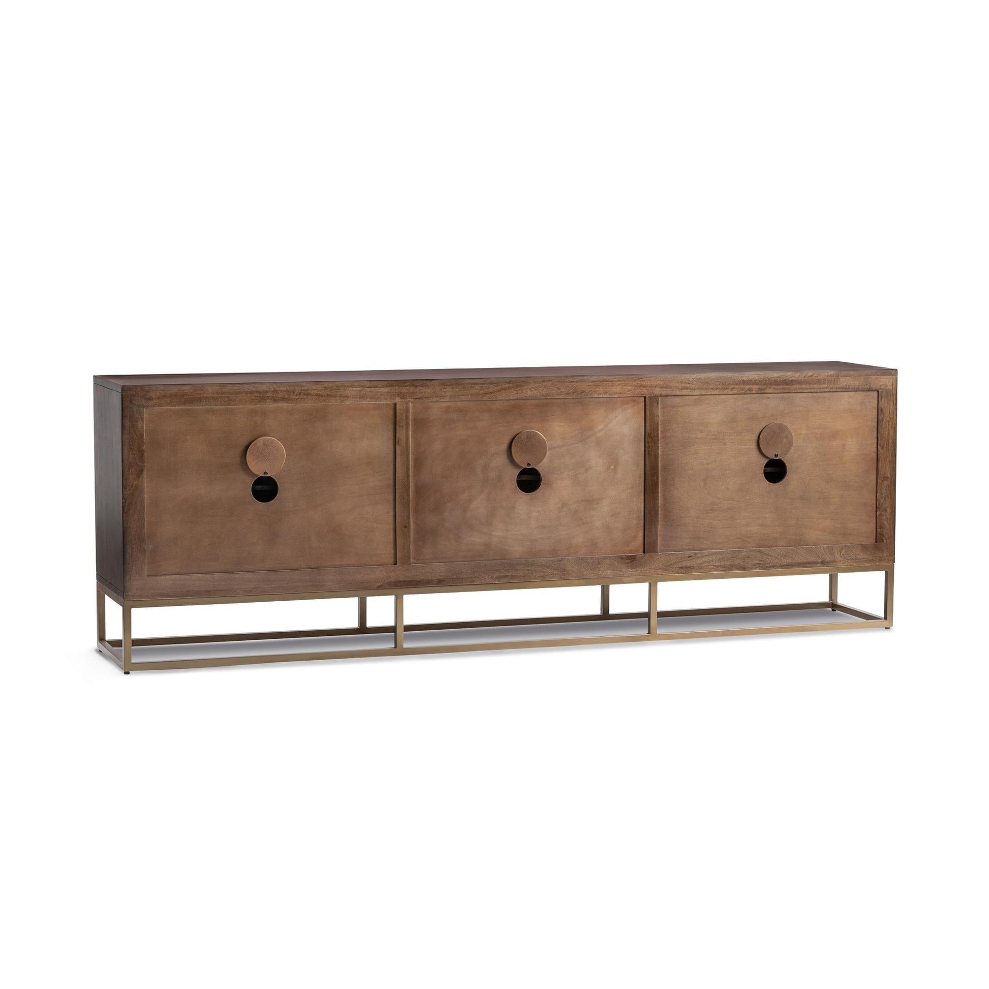 Flint 6 Door Cabinet - Dark Brown
